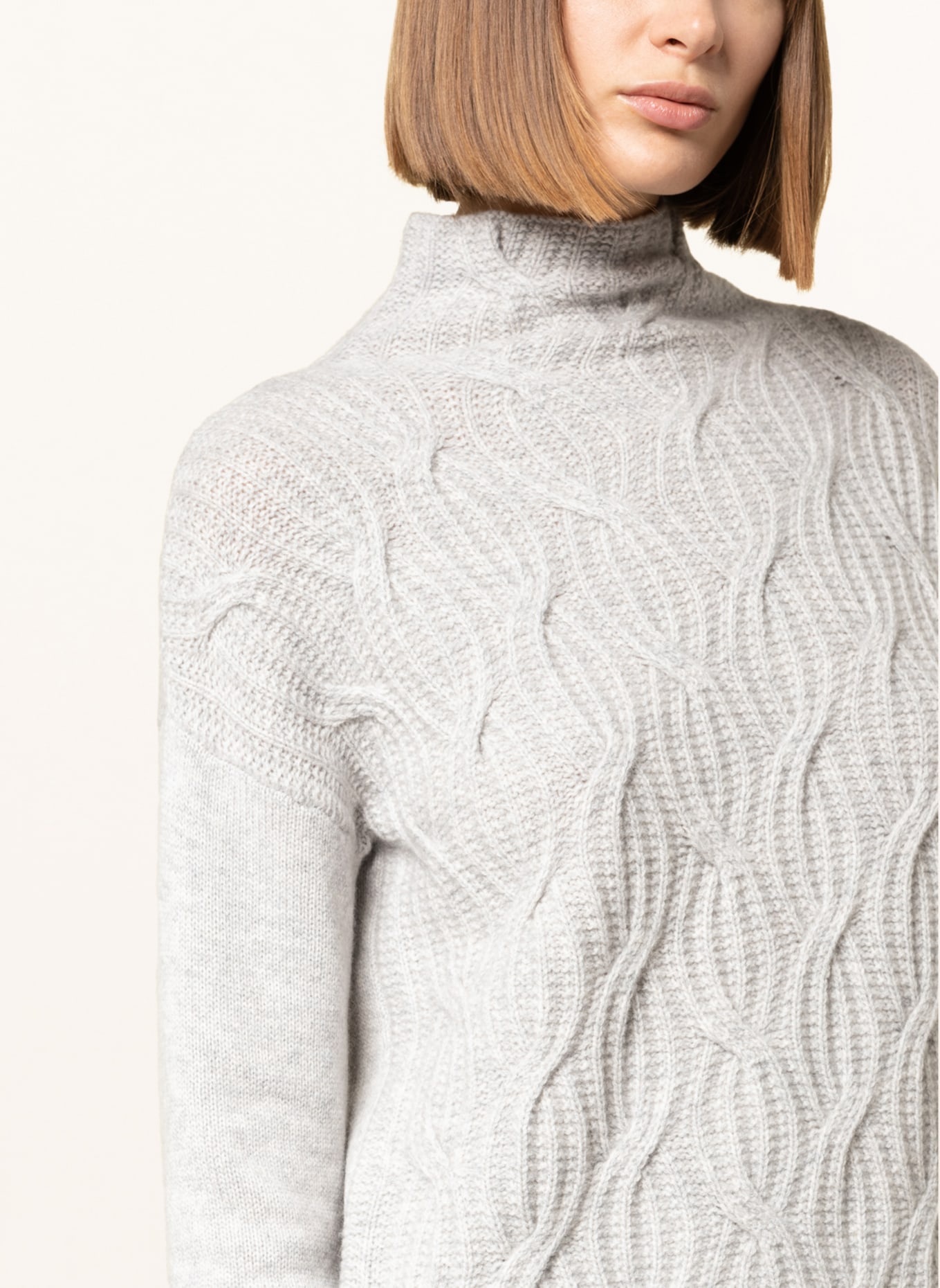 darling harbour Sweater with cashmere, Color: LIGHT GRAY (Image 4)