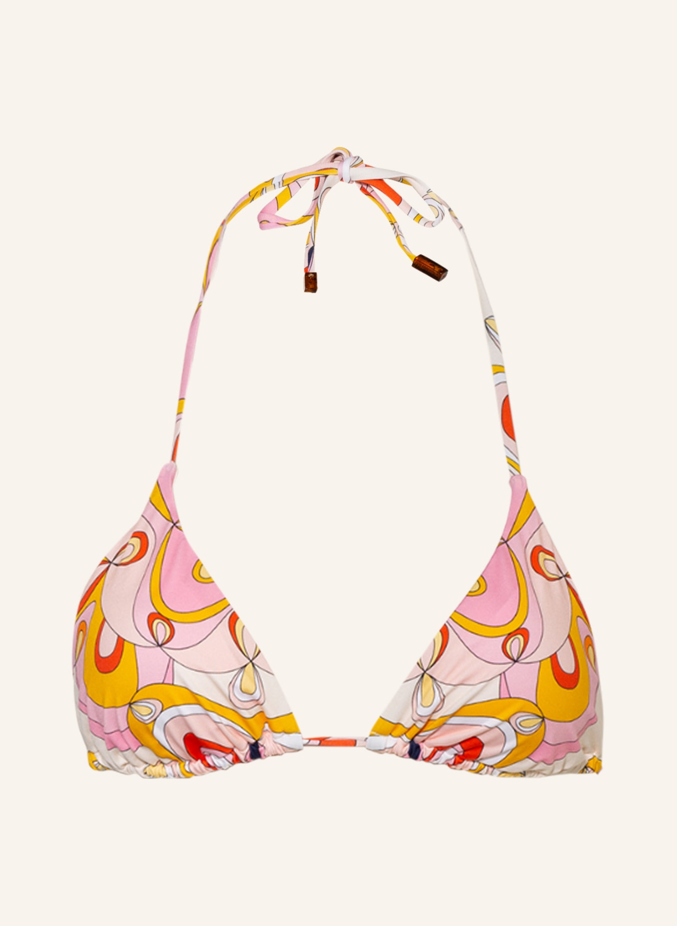 VILEBREQUIN Triangle bikini top KALEIDOSCOPE FLEUR, Color: ECRU/ PINK/ YELLOW (Image 1)