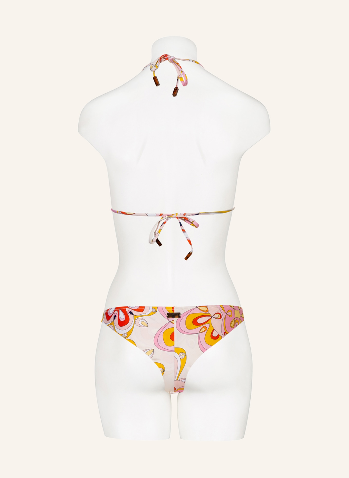 VILEBREQUIN Triangle bikini top KALEIDOSCOPE FLEUR, Color: ECRU/ PINK/ YELLOW (Image 3)