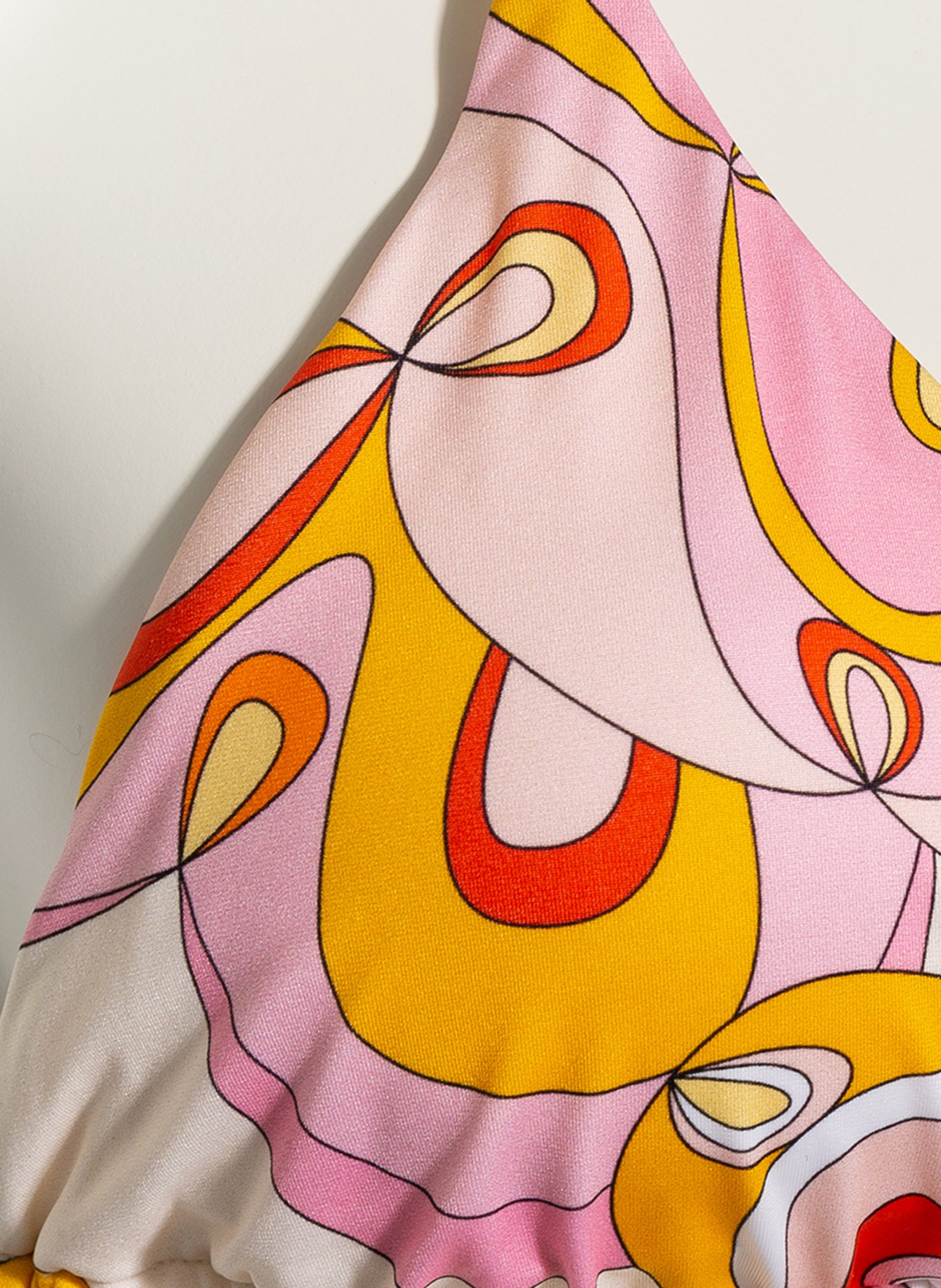 VILEBREQUIN Triangle bikini top KALEIDOSCOPE FLEUR, Color: ECRU/ PINK/ YELLOW (Image 4)