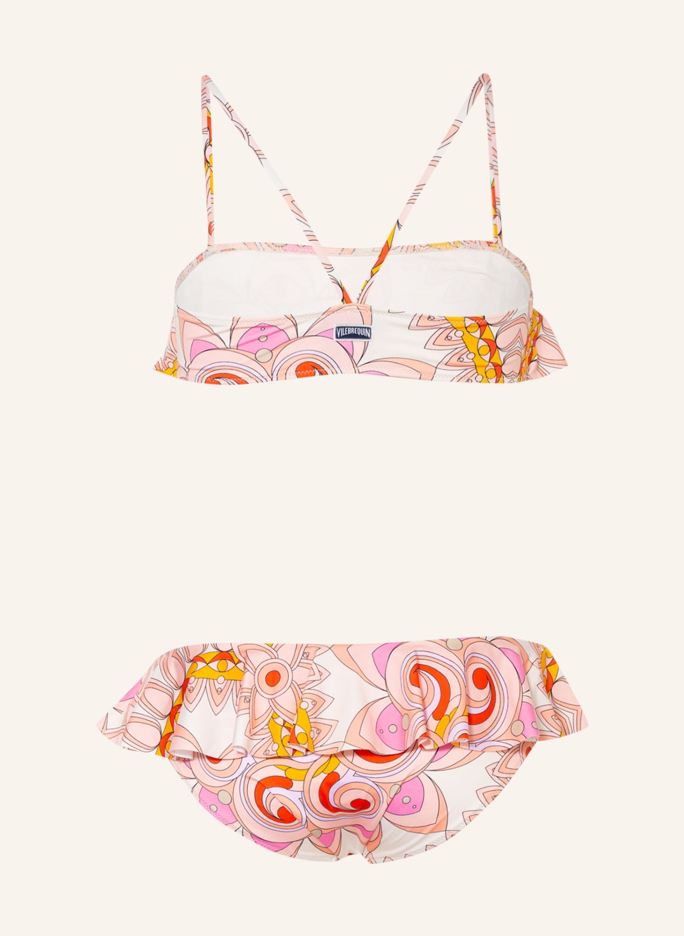 VILEBREQUIN Bralette bikini GINDLY, Color: PINK/ YELLOW/ RED (Image 2)