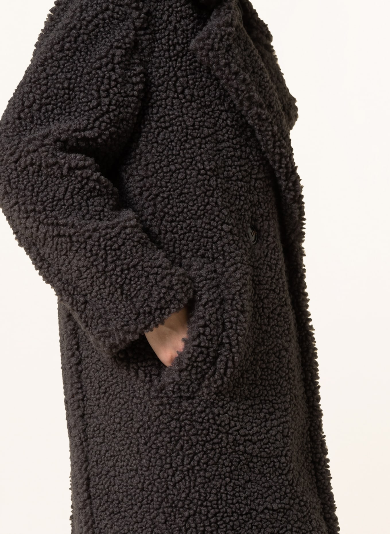 UGG Manteau en fourrure synthétique GERTRUDE: GRIS FONCÉ