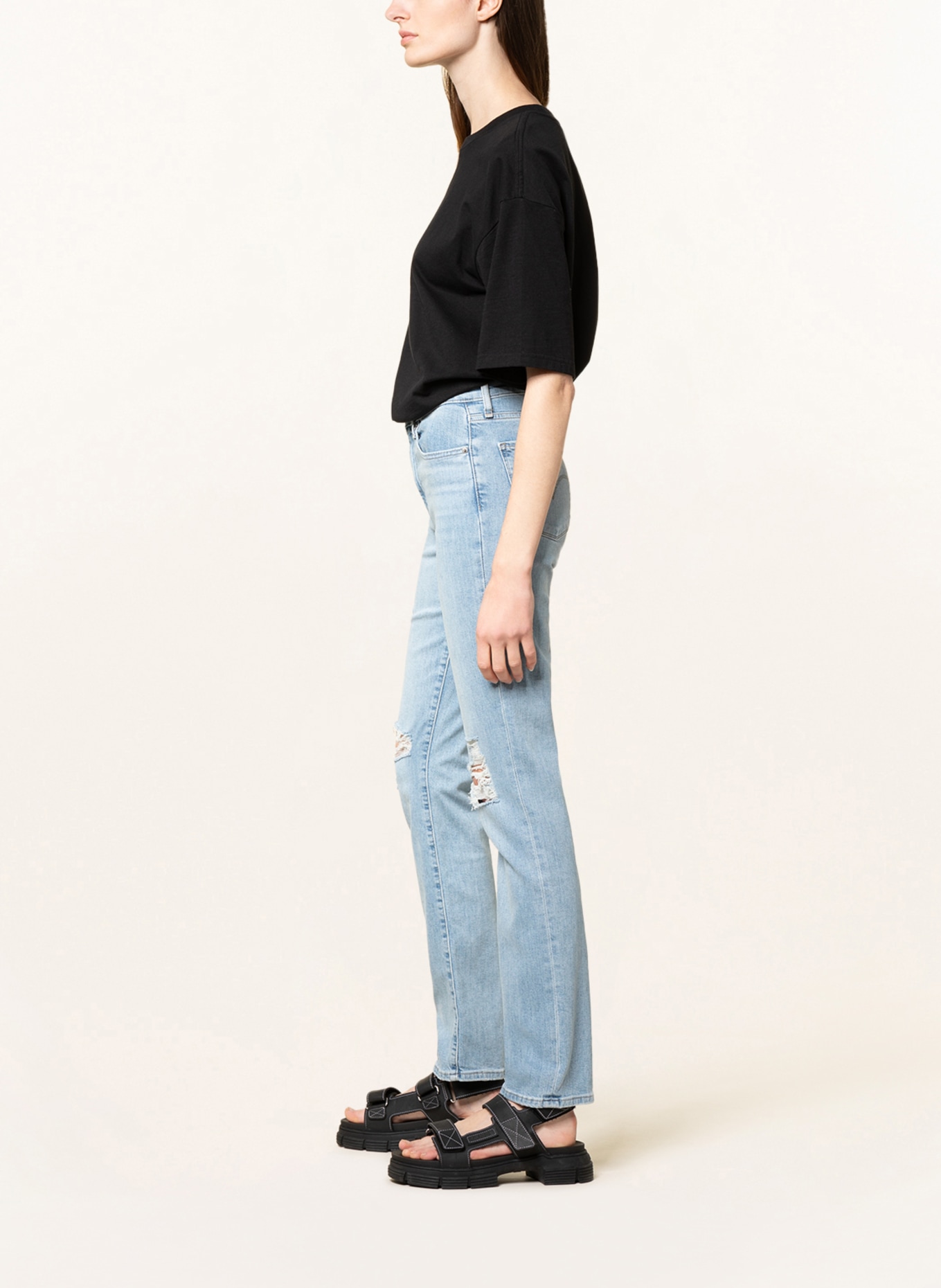 Levi's® Straight jeans 724, Color: 67 Light Indigo - Worn In (Image 4)
