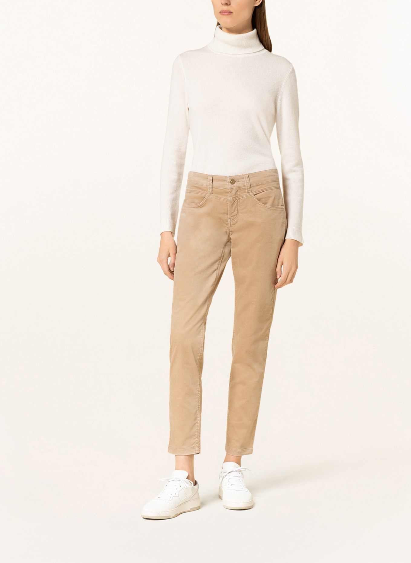 MAC Velvet trousers SLIM , Color: BEIGE (Image 2)