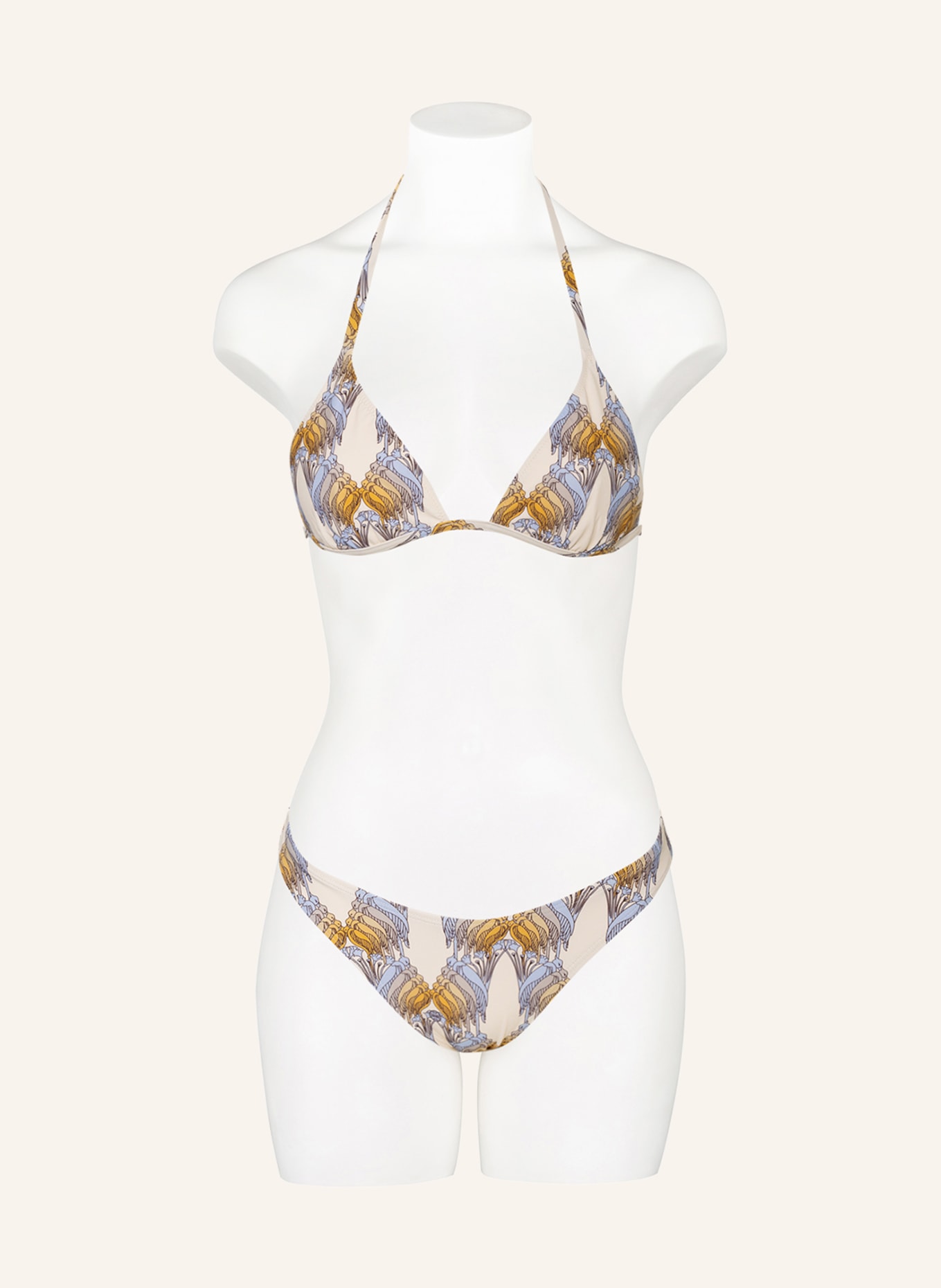 TORY BURCH Triangle bikini top, Color: ECRU/ LIGHT BLUE/ LIGHT ORANGE (Image 2)