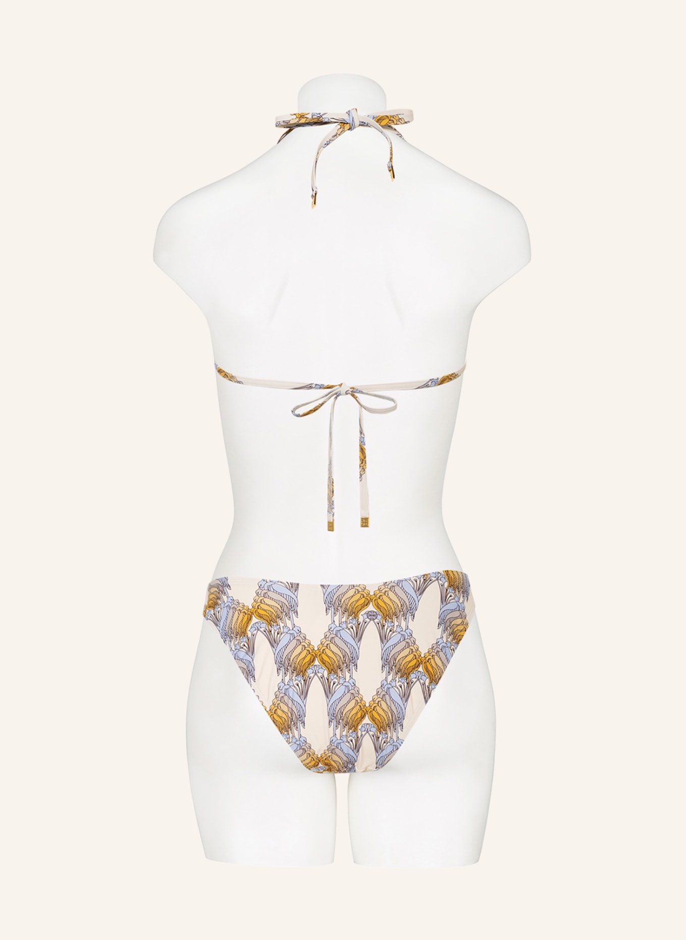 TORY BURCH Triangel-Bikini-Top, Farbe: ECRU/ HELLBLAU/ HELLORANGE (Bild 3)