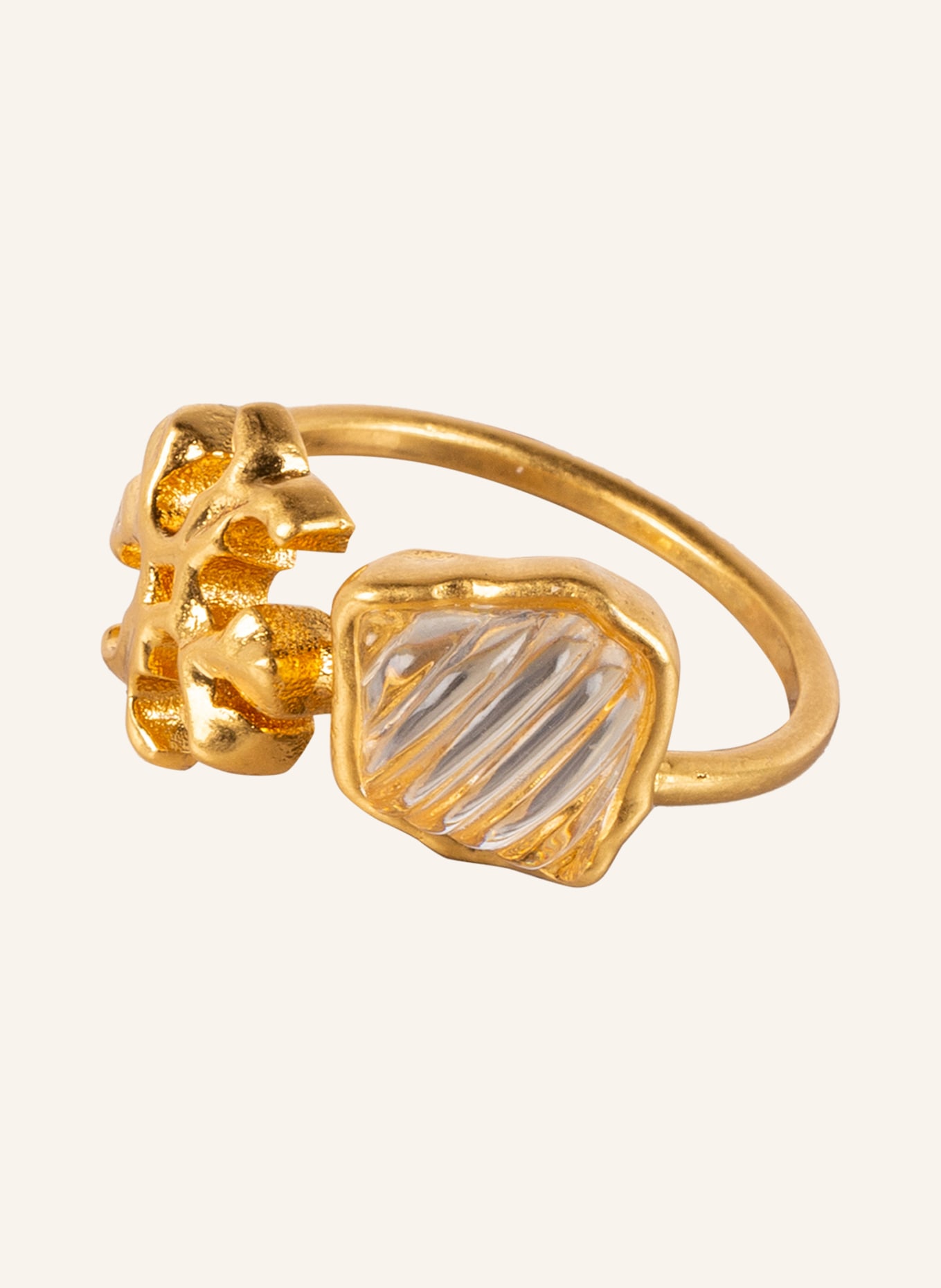 TORY BURCH Ring ROXANNE, Farbe: WEISS/ GOLD (Bild 1)