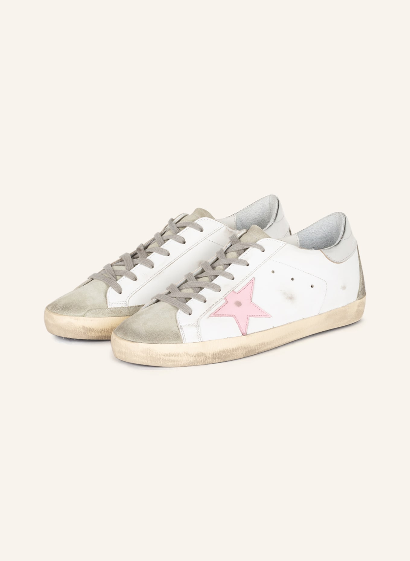 GOLDEN GOOSE Sneakers SUPER-STAR, Color: WHITE/ PINK/ SILVER (Image 1)