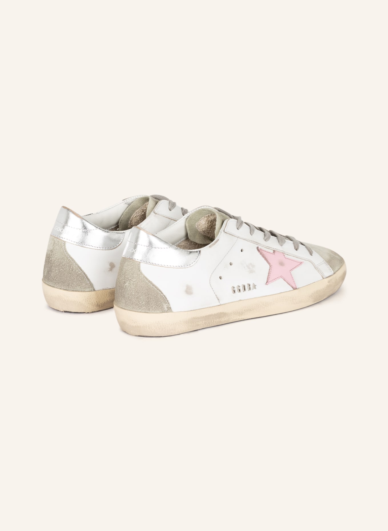 GOLDEN GOOSE Sneakers SUPER-STAR, Color: WHITE/ PINK/ SILVER (Image 2)