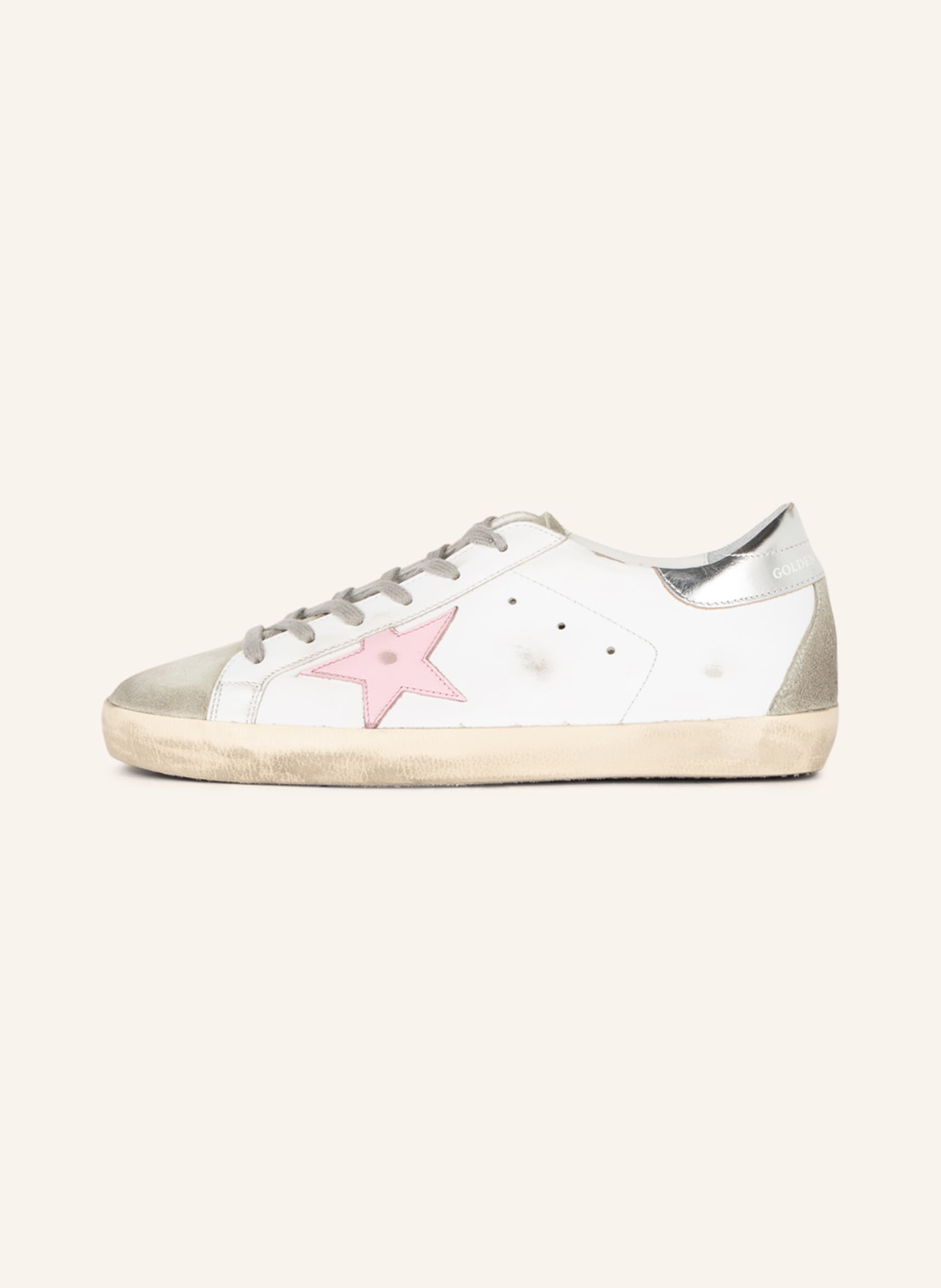 GOLDEN GOOSE Sneakers SUPER-STAR, Color: WHITE/ PINK/ SILVER (Image 4)