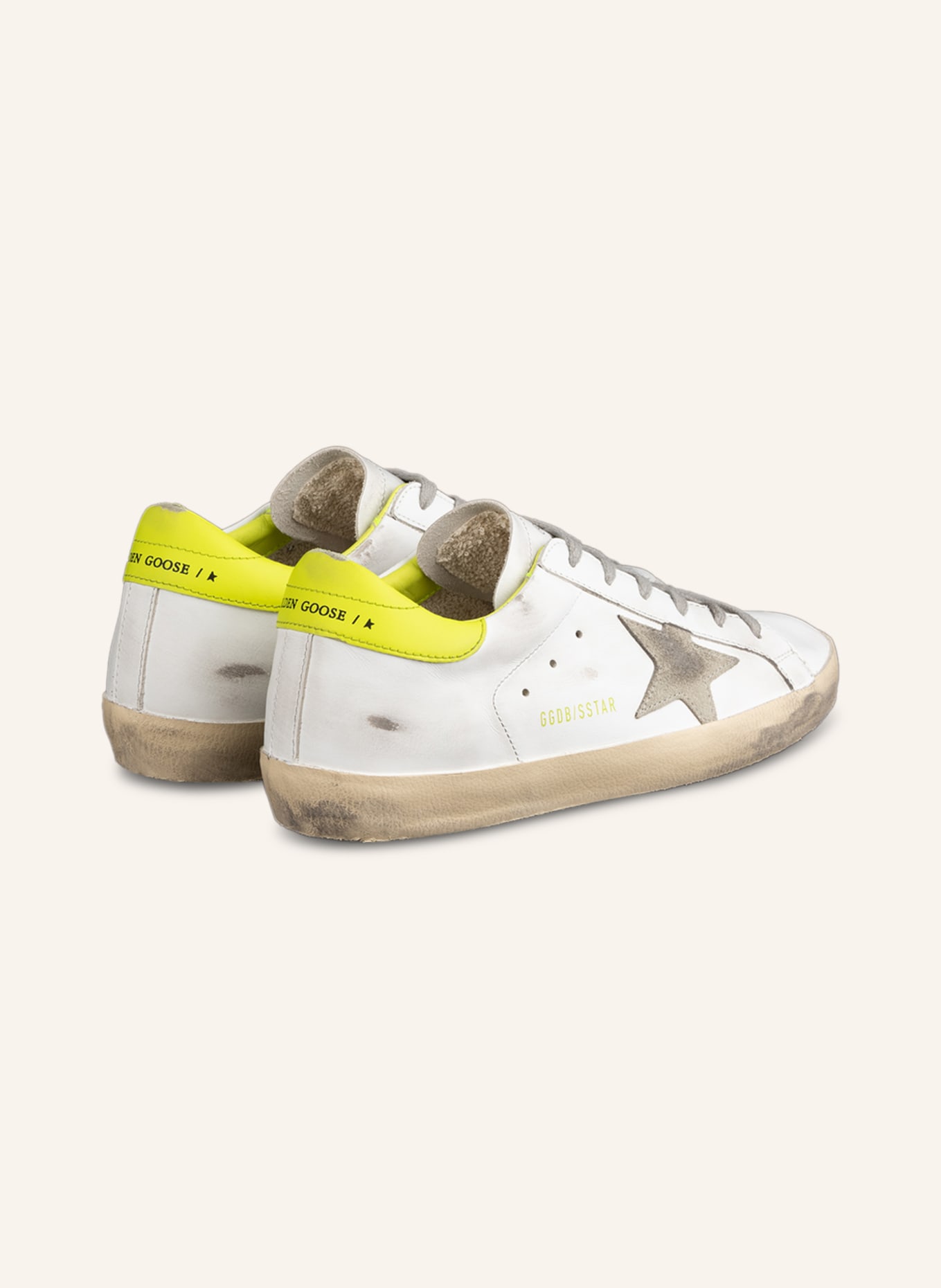 GOLDEN GOOSE Sneakers SUPER-STAR, Color: WHITE/ LIGHT GREEN (Image 2)