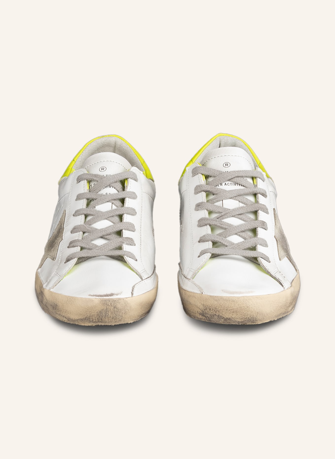 GOLDEN GOOSE Sneakers SUPER-STAR, Color: WHITE/ LIGHT GREEN (Image 3)