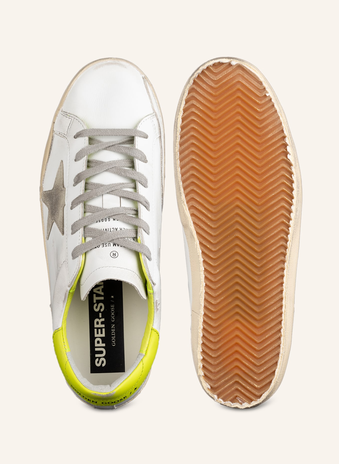 GOLDEN GOOSE Sneakers SUPER-STAR, Color: WHITE/ LIGHT GREEN (Image 5)