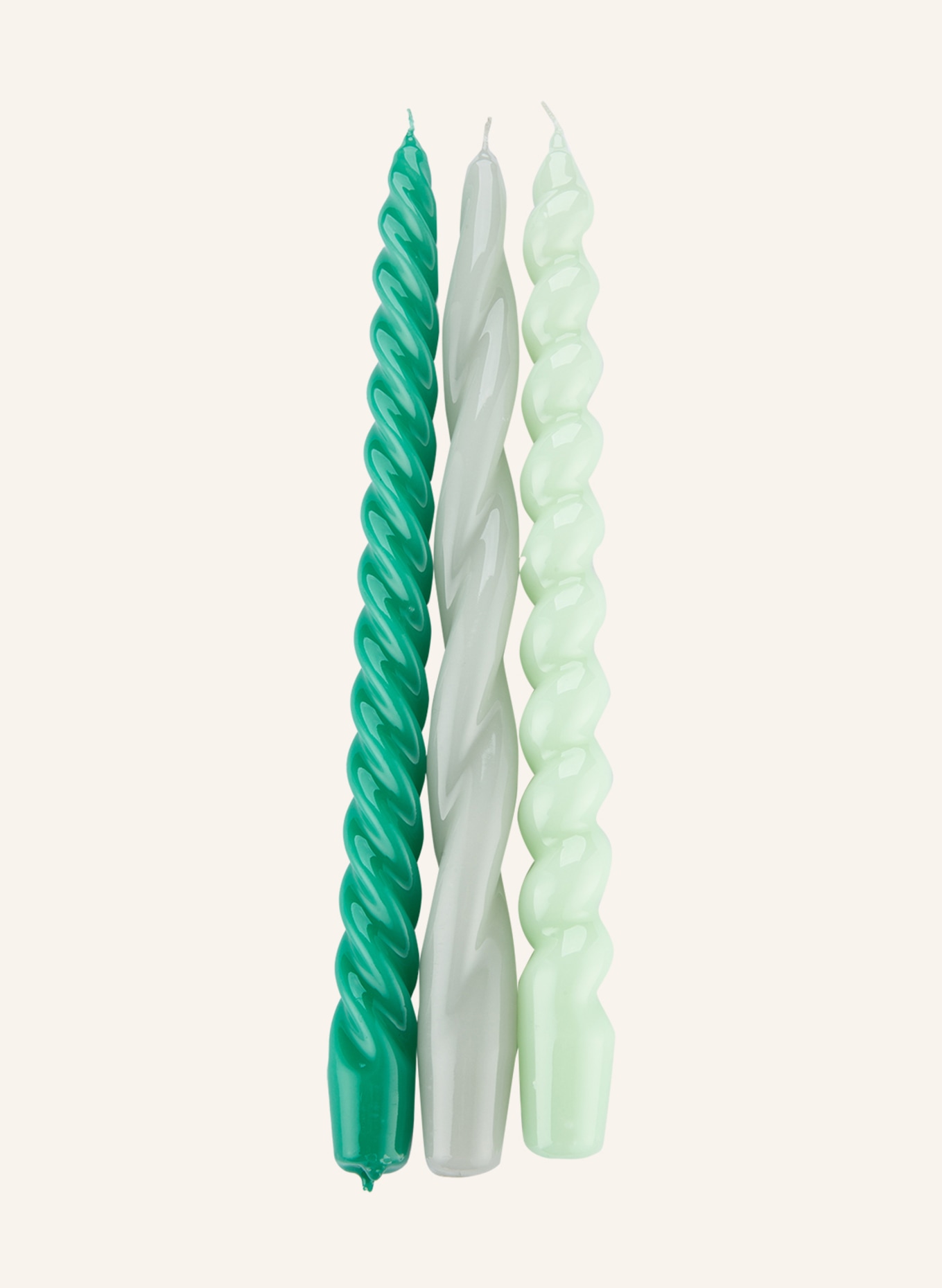 HAY Set of 6 taper candles, Color: MINT/ LIGHT GREEN/ LIGHT GRAY (Image 1)