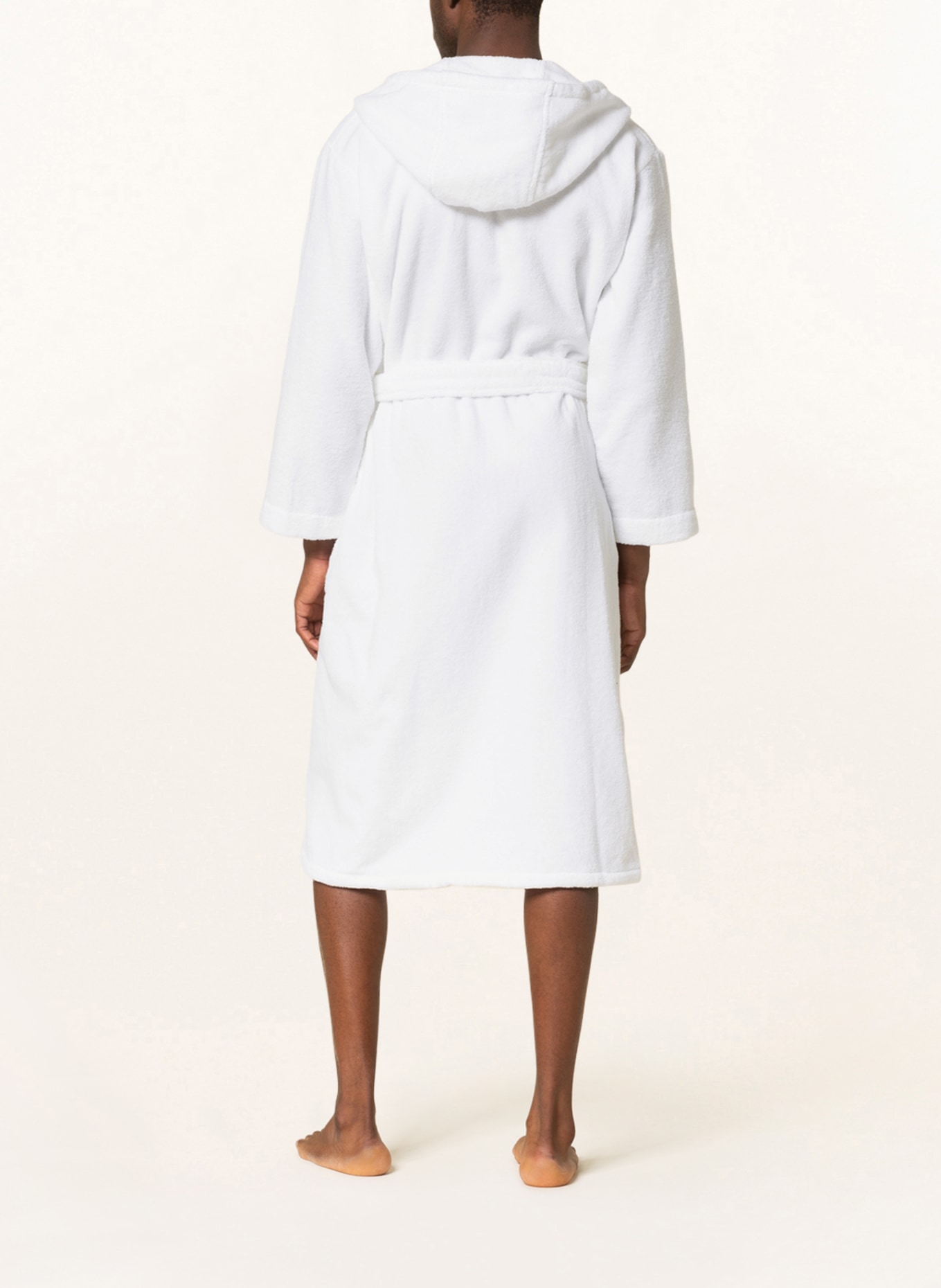 en VOGUE Unisex bathrobe with hood, Color: WHITE (Image 3)