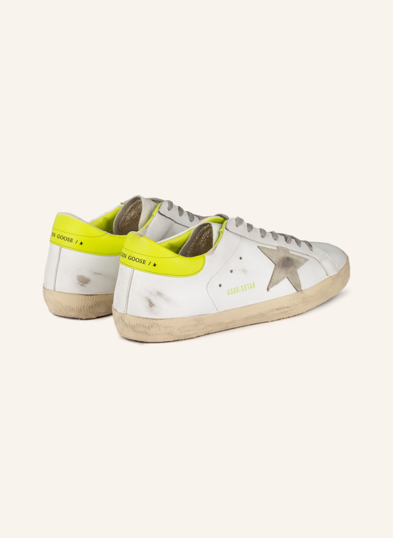 GOLDEN GOOSE Sneakers SUPER-STAR, Color: WHITE/ LIGHT GREEN (Image 2)