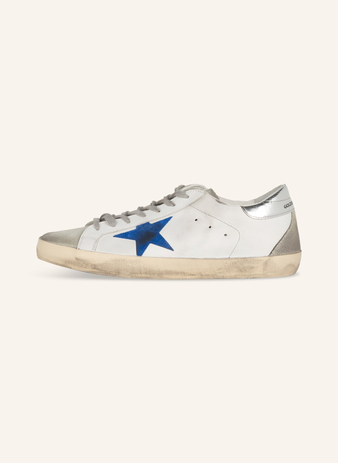 GOLDEN GOOSE Sneakers SUPER-STAR, Color: WHITE/ GRAY/ BLUE (Image 4)