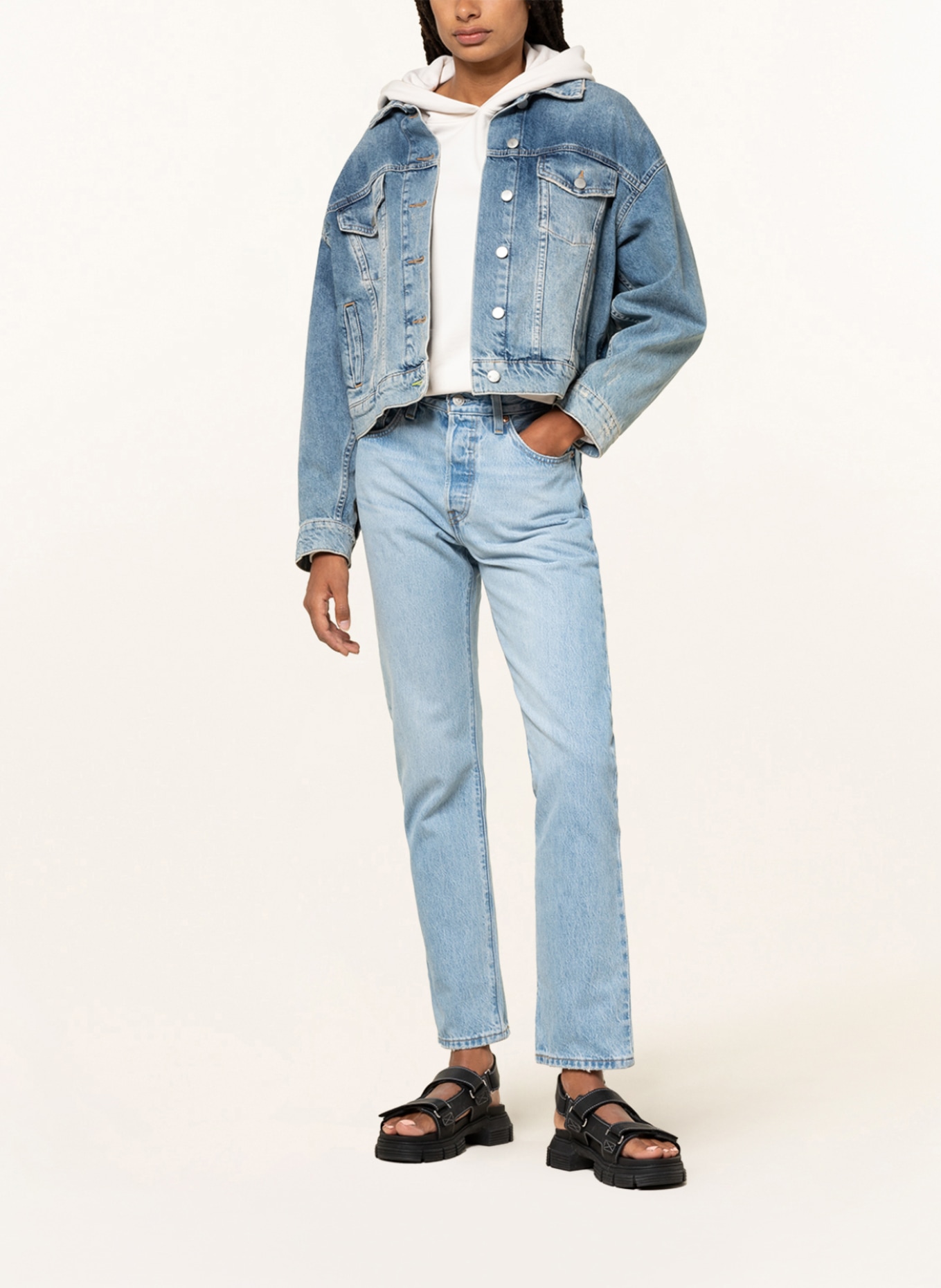 Levi's® Straight jeans 501, Color: 73 Light Indigo - Worn In (Image 2)