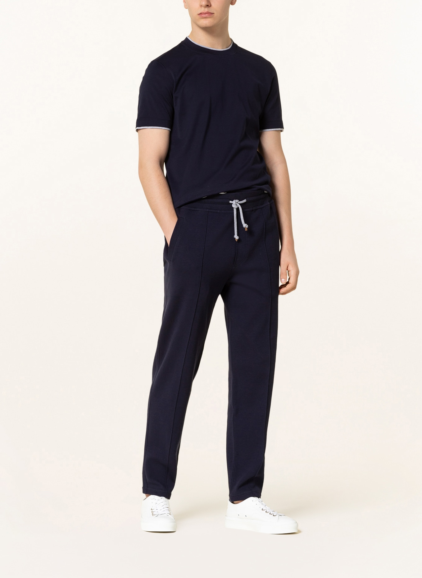 BRUNELLO CUCINELLI Kalhoty v joggingovém stylu Extra Slim Fit , Barva: TMAVĚ MODRÁ (Obrázek 2)
