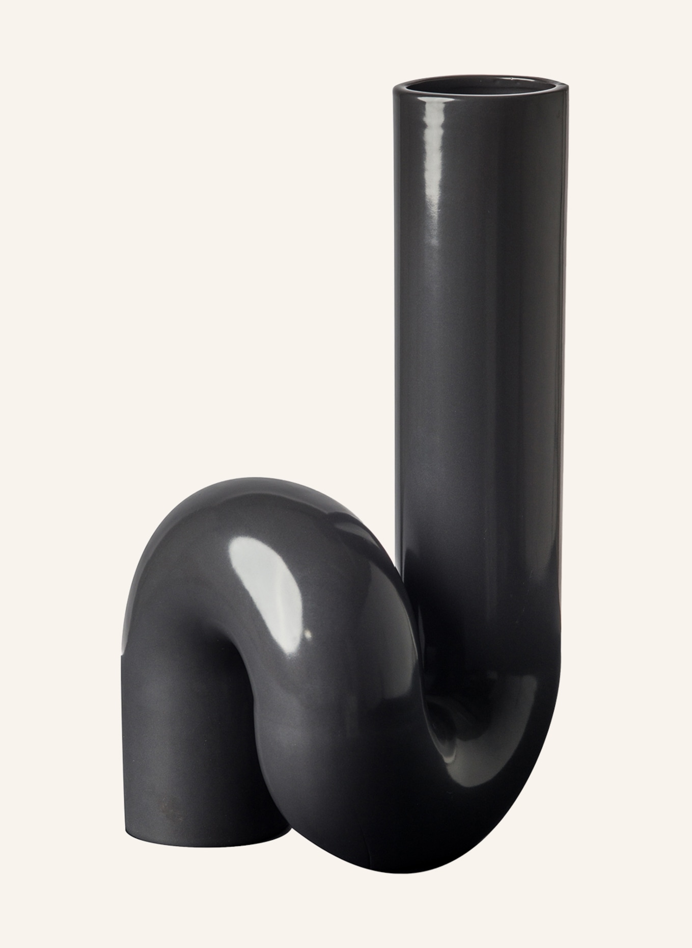 POLSPOTTEN Vase YOURTUBE , Color: BLACK (Image 2)