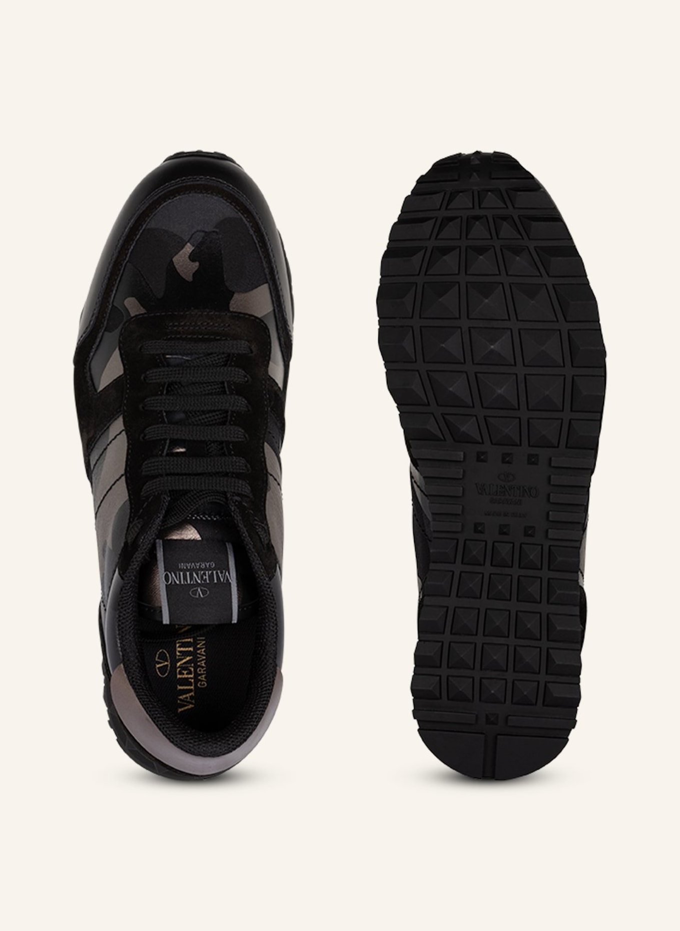 VALENTINO GARAVANI Sneakers ROCKSTUD, Color: BLACK/ BEIGE/ DARK GRAY (Image 5)
