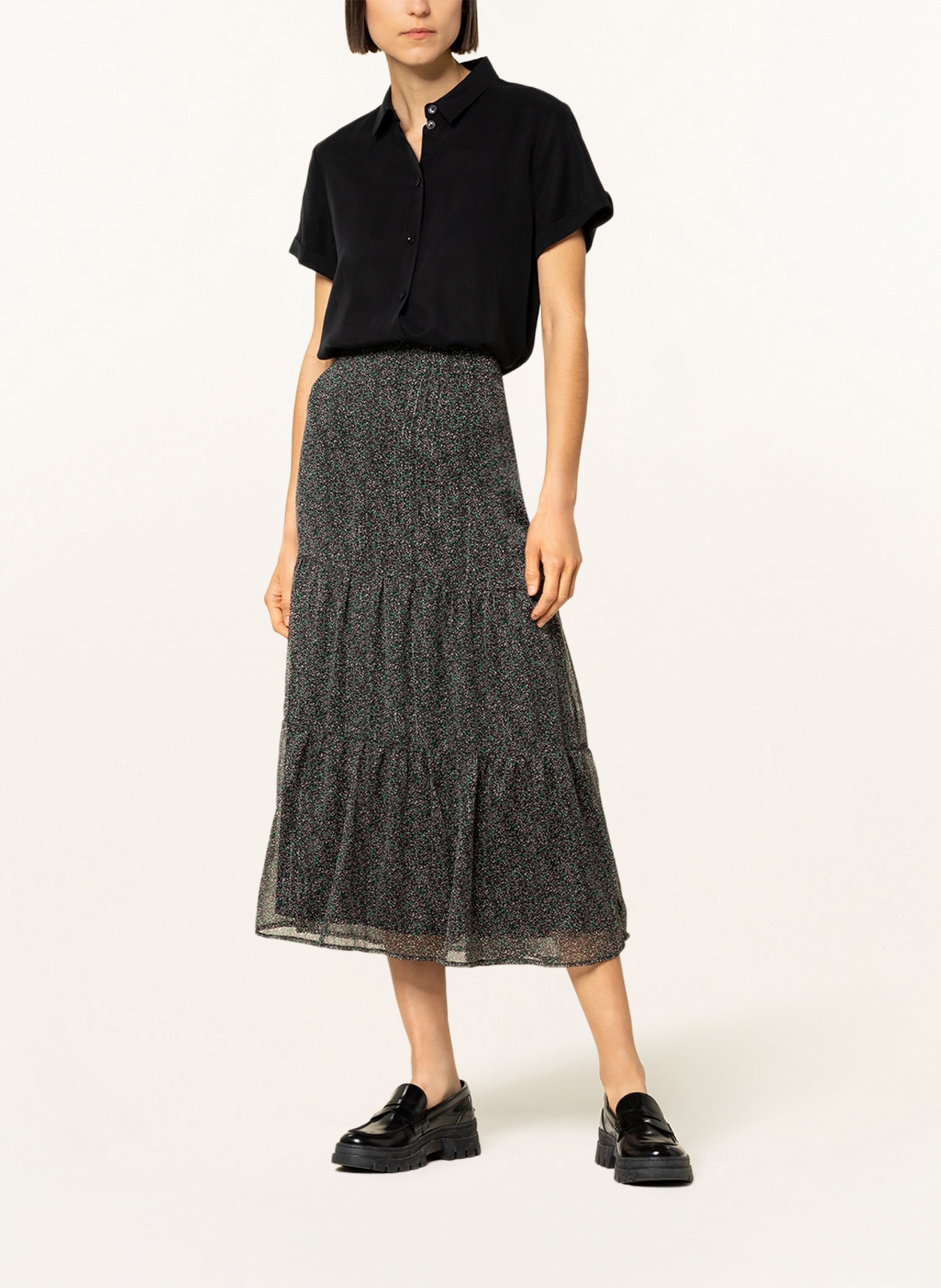 NEO NOIR Skirt MARA , Color: BLACK/ NUDE/ GREEN (Image 2)
