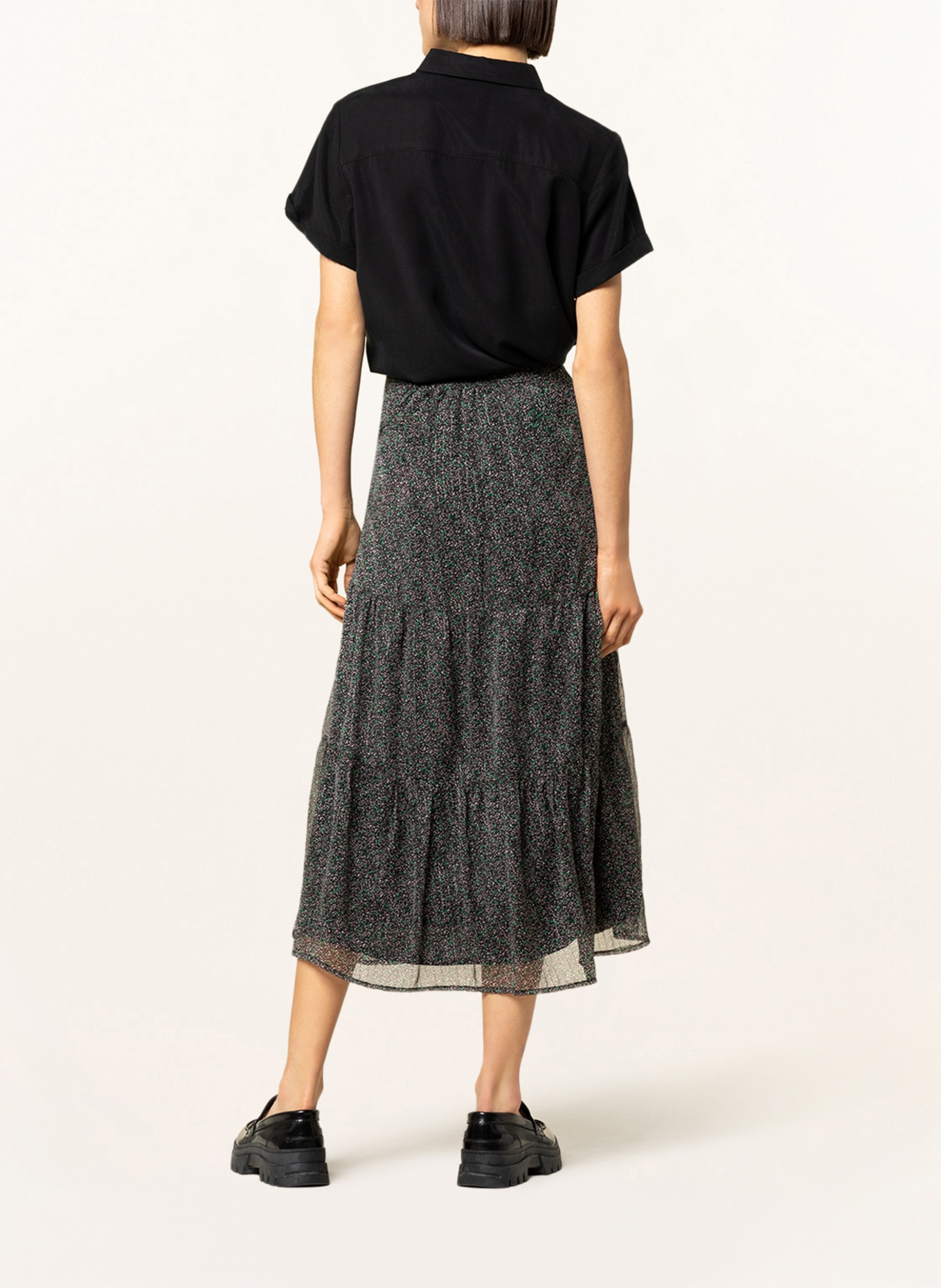 NEO NOIR Skirt MARA , Color: BLACK/ NUDE/ GREEN (Image 3)