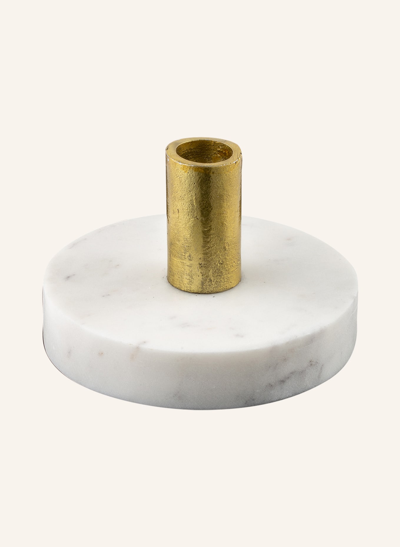 HD COLLECTION Candleholder LINDA, Color: WHITE/ GOLD (Image 1)