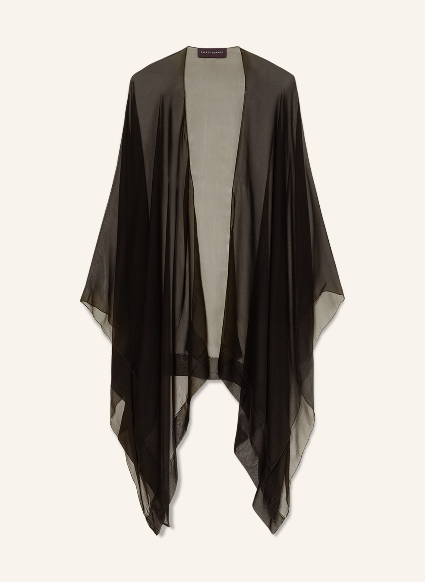 TALBOT RUNHOF Silk stole, Color: BLACK (Image 1)