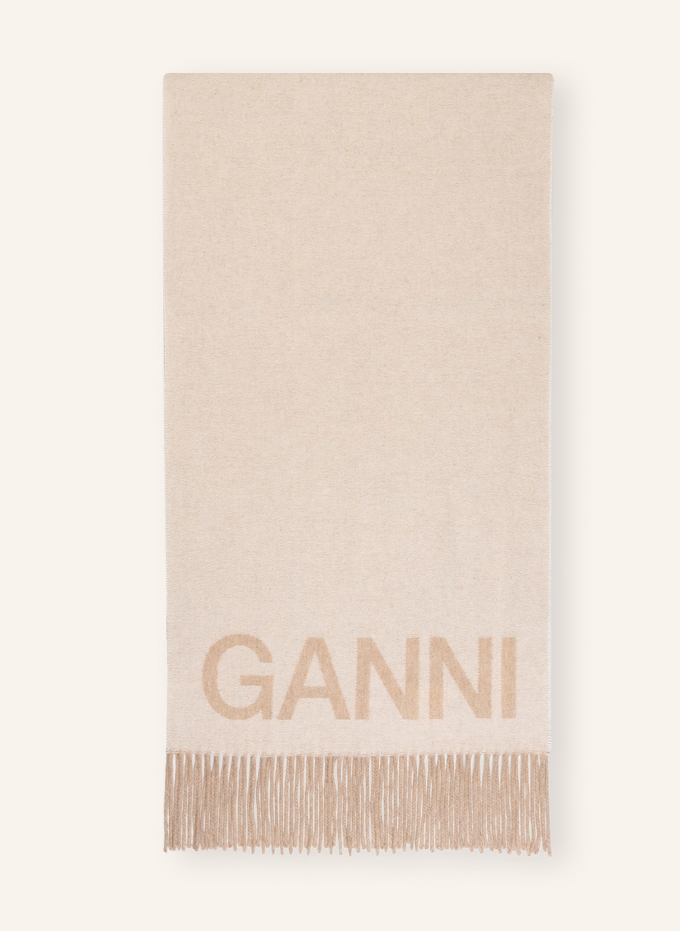 GANNI Schal: CREME / BEIGE