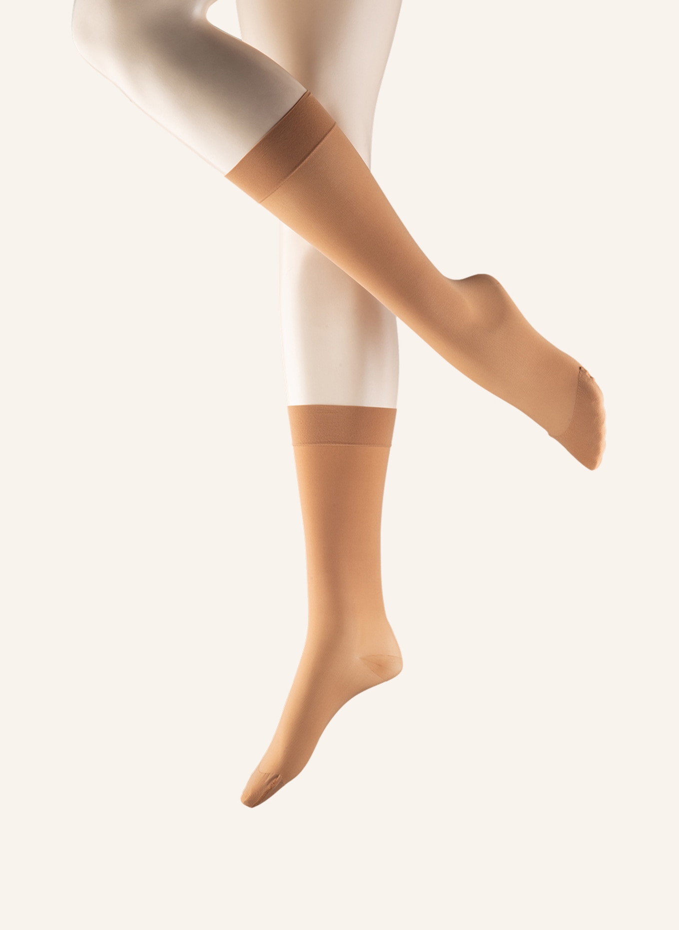ITEM m6 Fine knee-high socks TRANSLUCENT, Color: 740 light beige (Image 1)