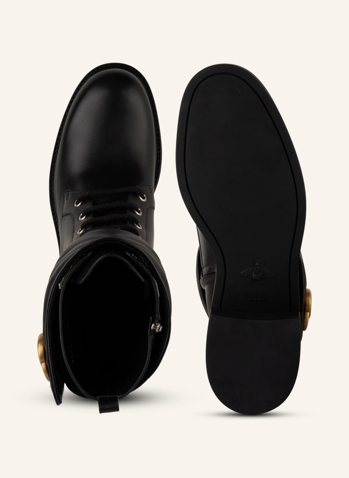 GUCCI Lace-up ankle boots, Color: BLACK (Image 6)