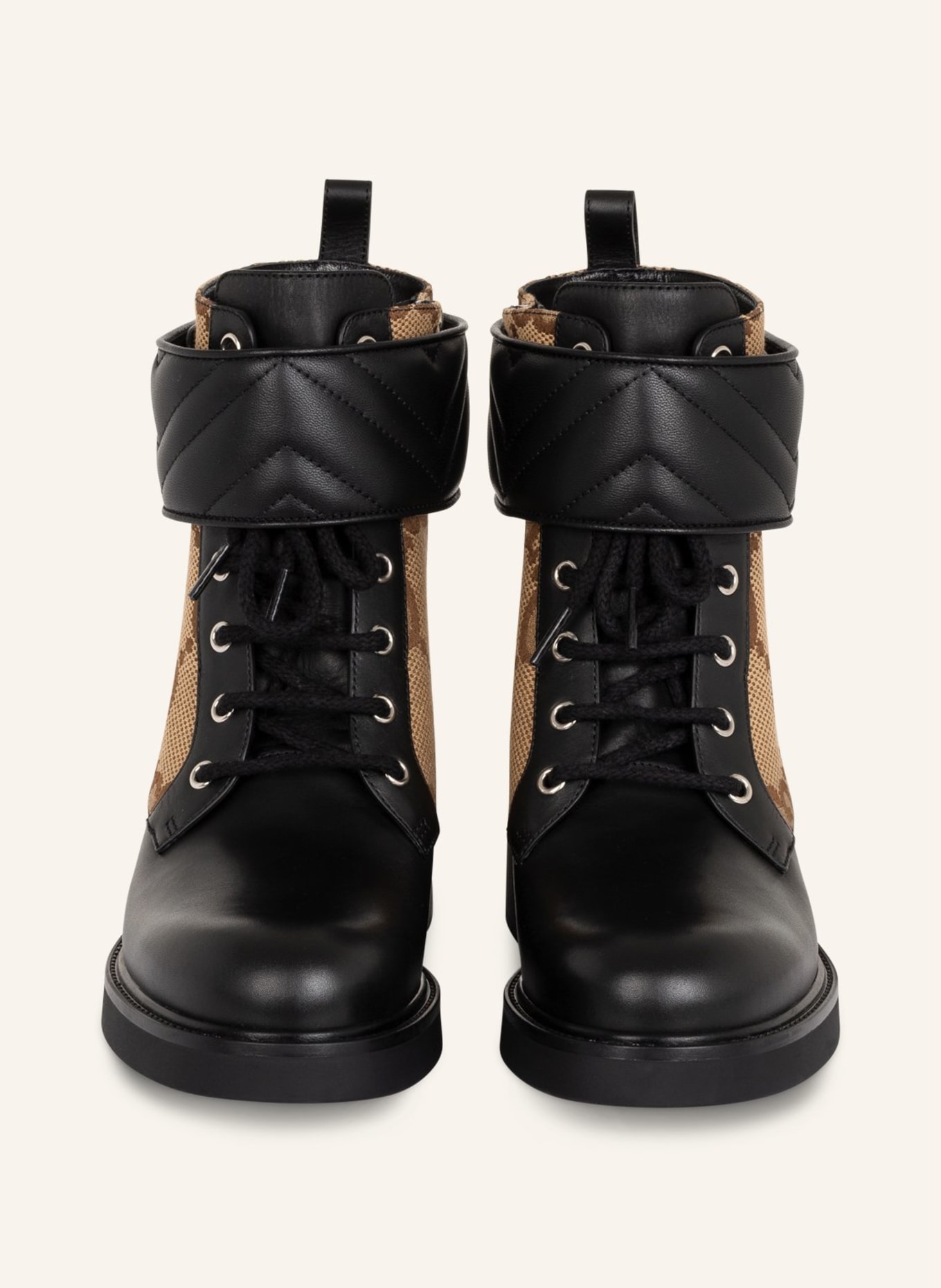 GUCCI Lace-up boots GG SUPREME, Color: 1284 BLACK/CA.EBONY/NERO (Image 3)