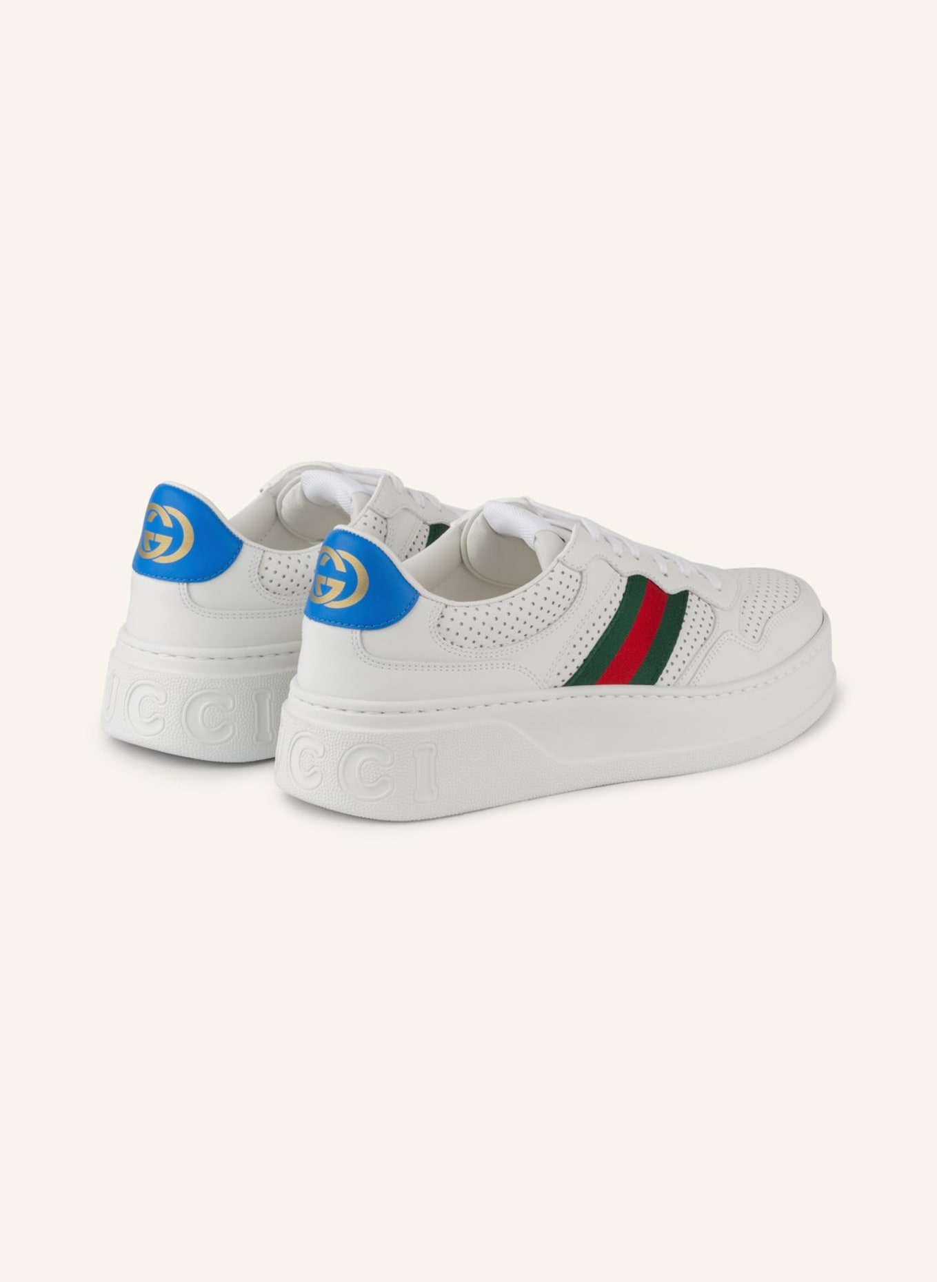 GUCCI Sneaker , Farbe: 9060 WHITE/WHITE/VRV/BR.S (Bild 2)