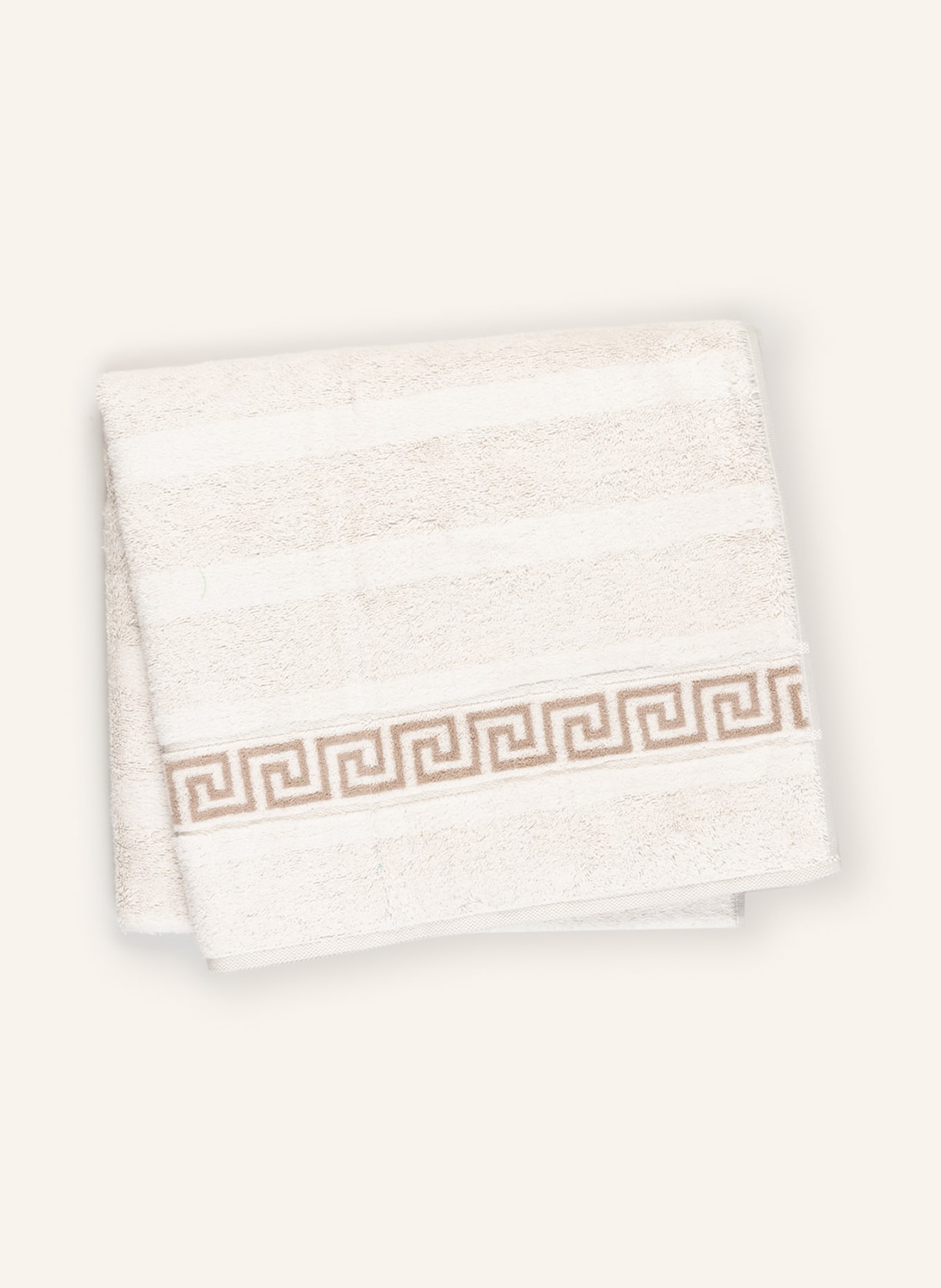 Cawö Bath towel NOBLESSE DUO, Color: CREAM/ BROWN (Image 1)