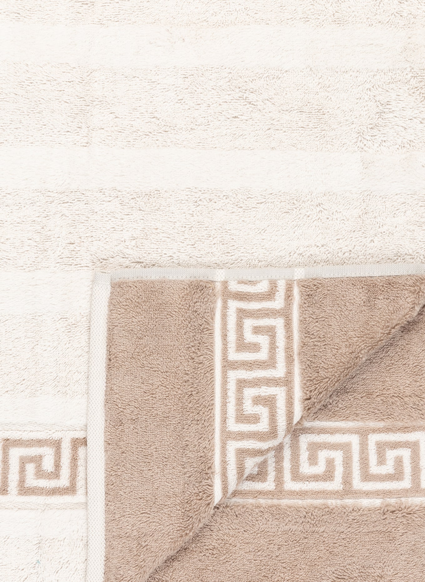 Cawö Bath towel NOBLESSE DUO, Color: CREAM/ BROWN (Image 3)