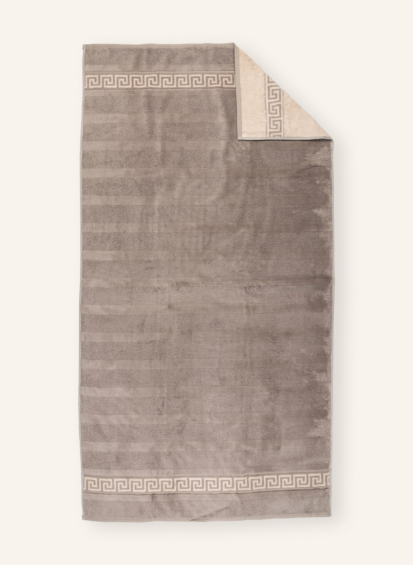 Cawö Ręcznik kąpielowy NOBLESSE DUO: SZAROBRĄZOWY / ECRU