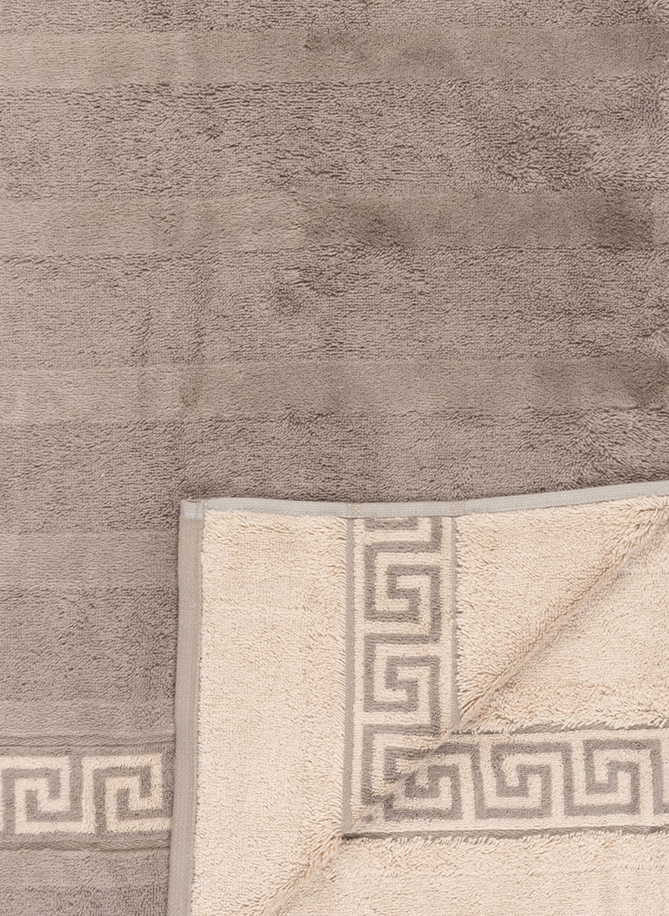 Cawö Ręcznik kąpielowy NOBLESSE DUO: SZAROBRĄZOWY / ECRU