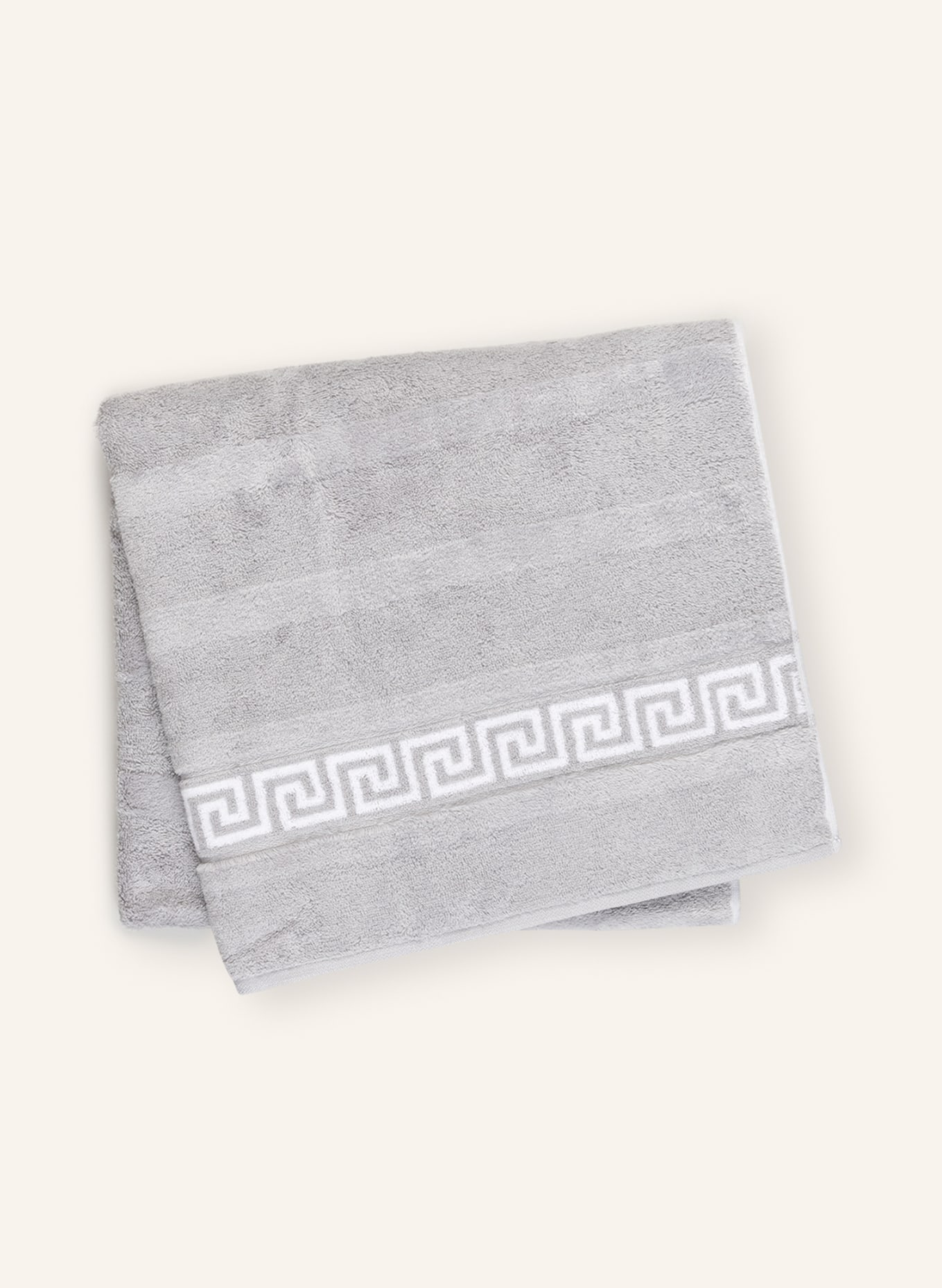 Cawö Ręcznik kąpielowy NOBLESSE DUO: JASNOCZARY / BIAŁY