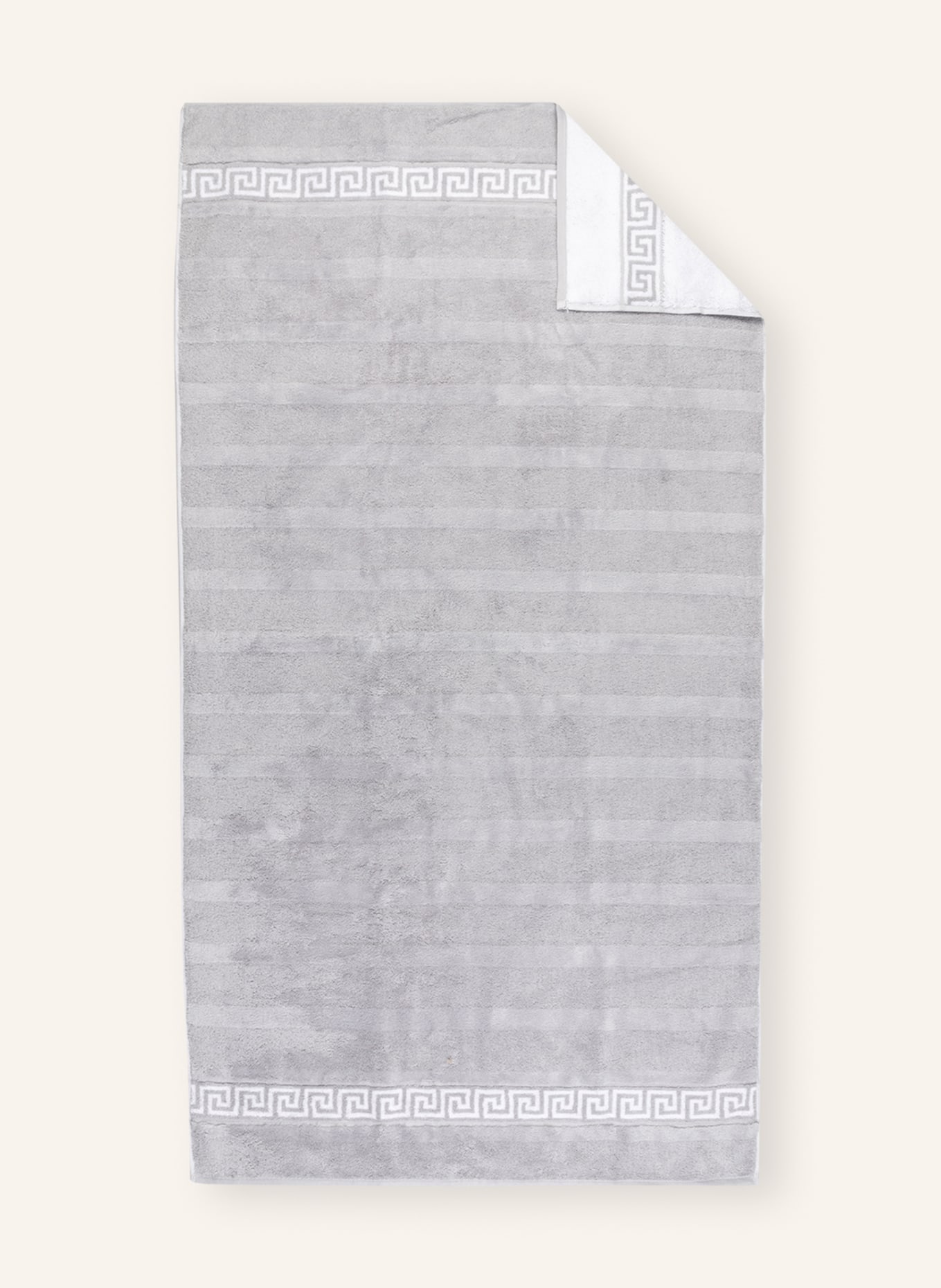 Cawö Ręcznik kąpielowy NOBLESSE DUO: JASNOCZARY / BIAŁY