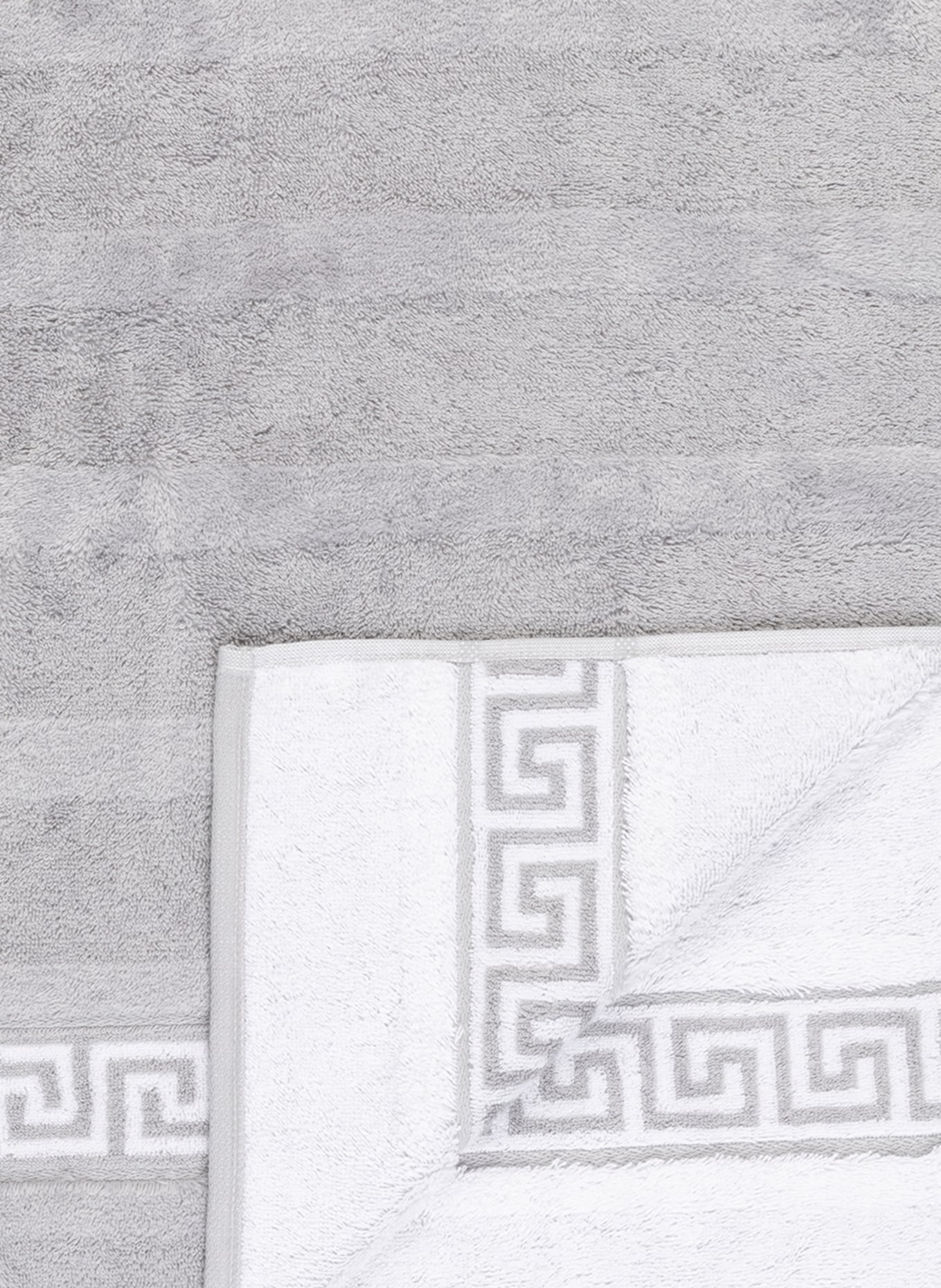 Cawö Ręcznik kąpielowy NOBLESSE DUO: JASNOCZARY / BIAŁY