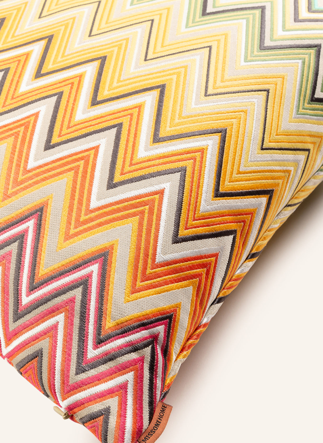 MISSONI Home Dekokissen KEW: DUNKELROT / ORANGE / WEISS