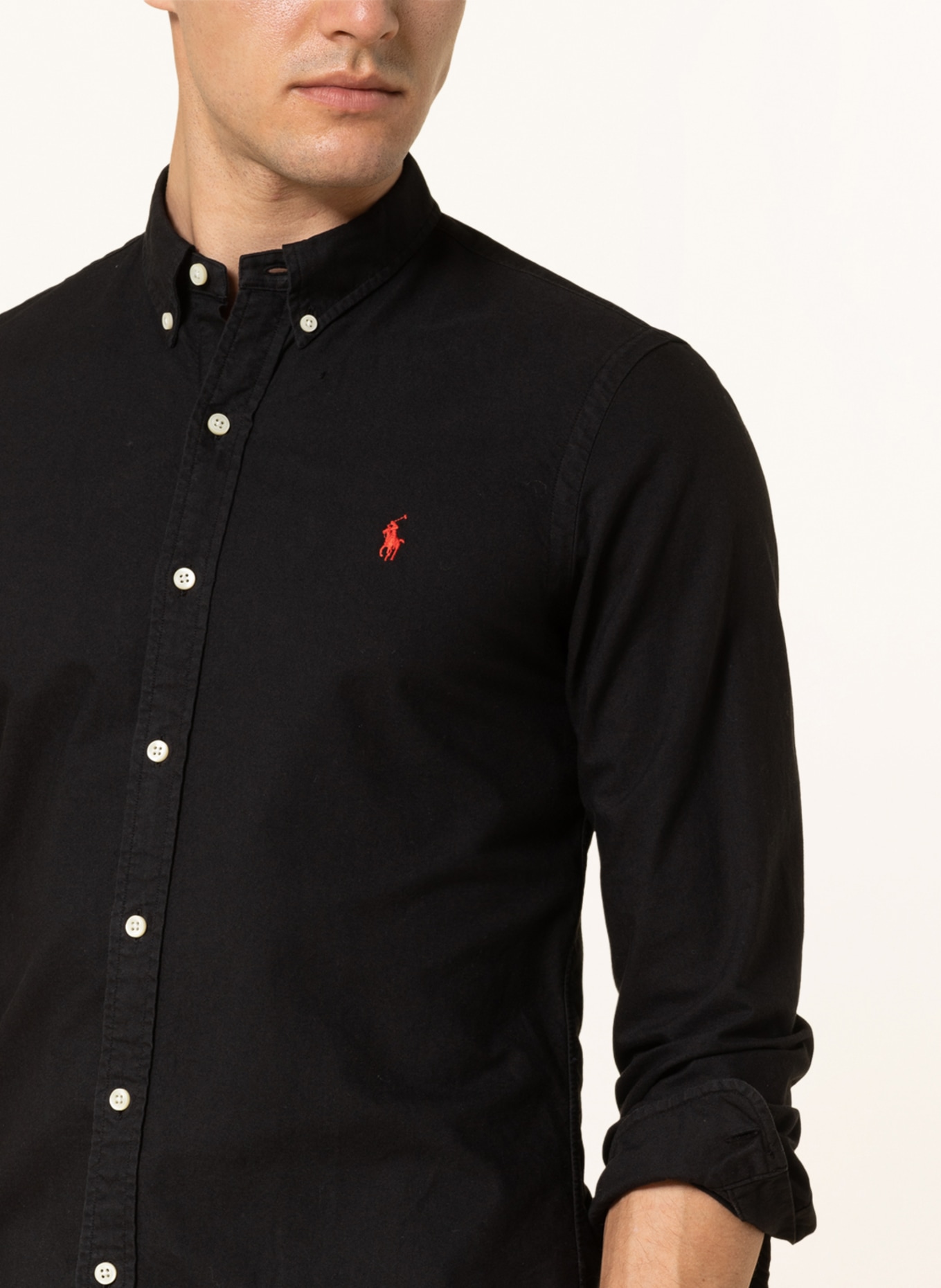 POLO RALPH LAUREN Oxford shirt slim fit, Color: BLACK (Image 4)