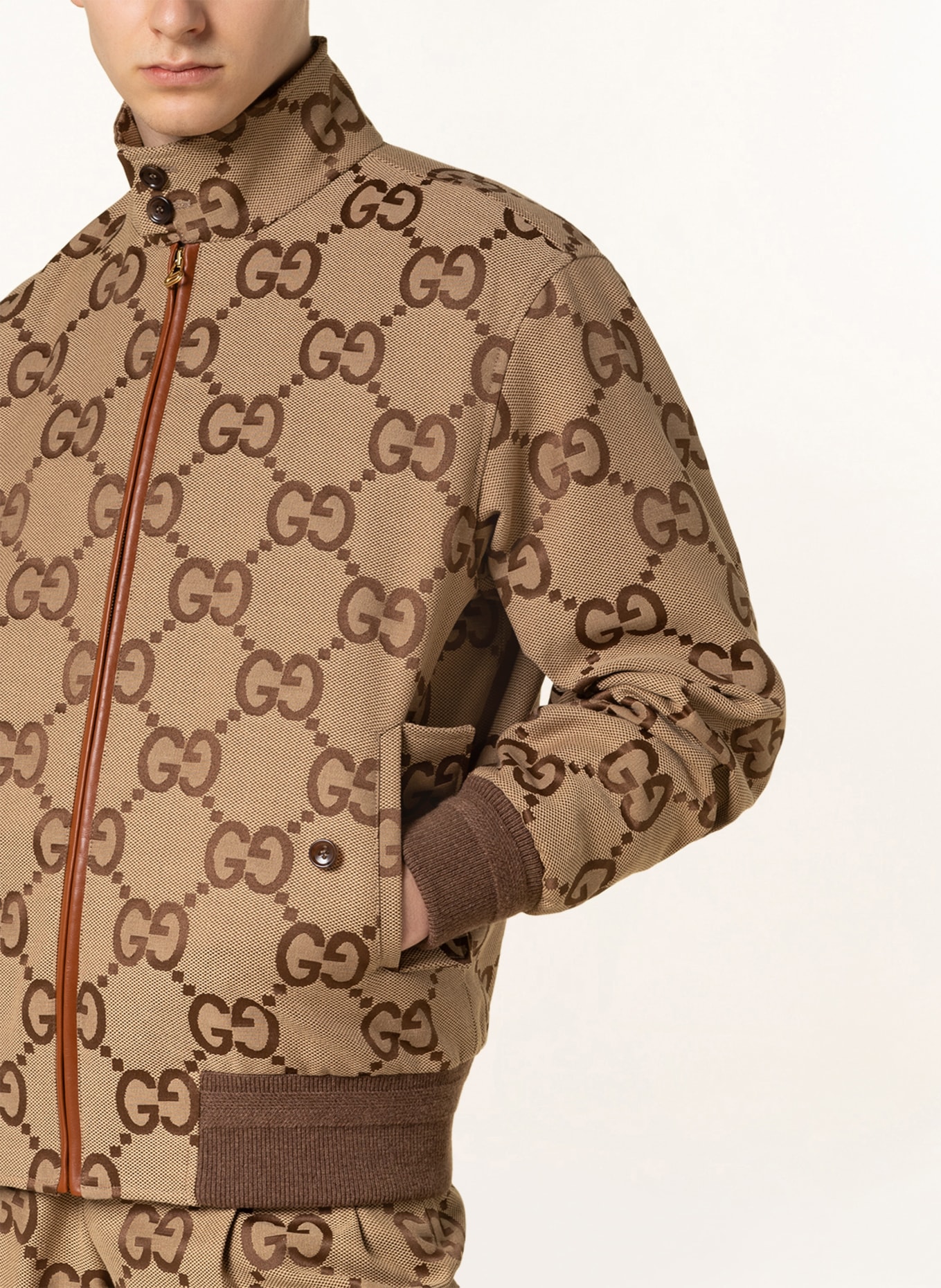GUCCI Bomber jacket GG SUPREME , Color: CAMEL/ BEIGE (Image 4)