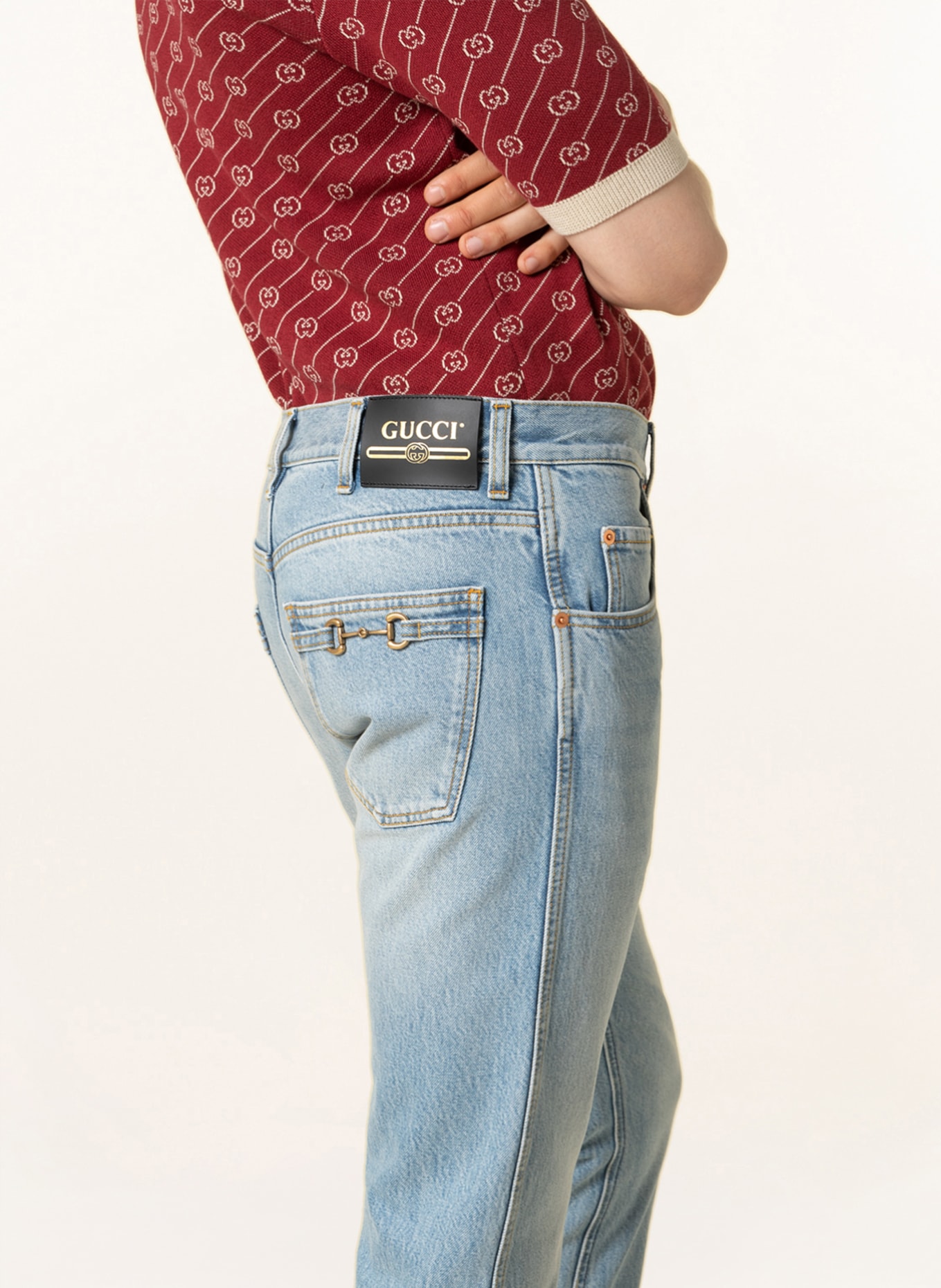 GUCCI Jeans Tapered Fit , Farbe: 4447 Blue/Mix (Bild 5)