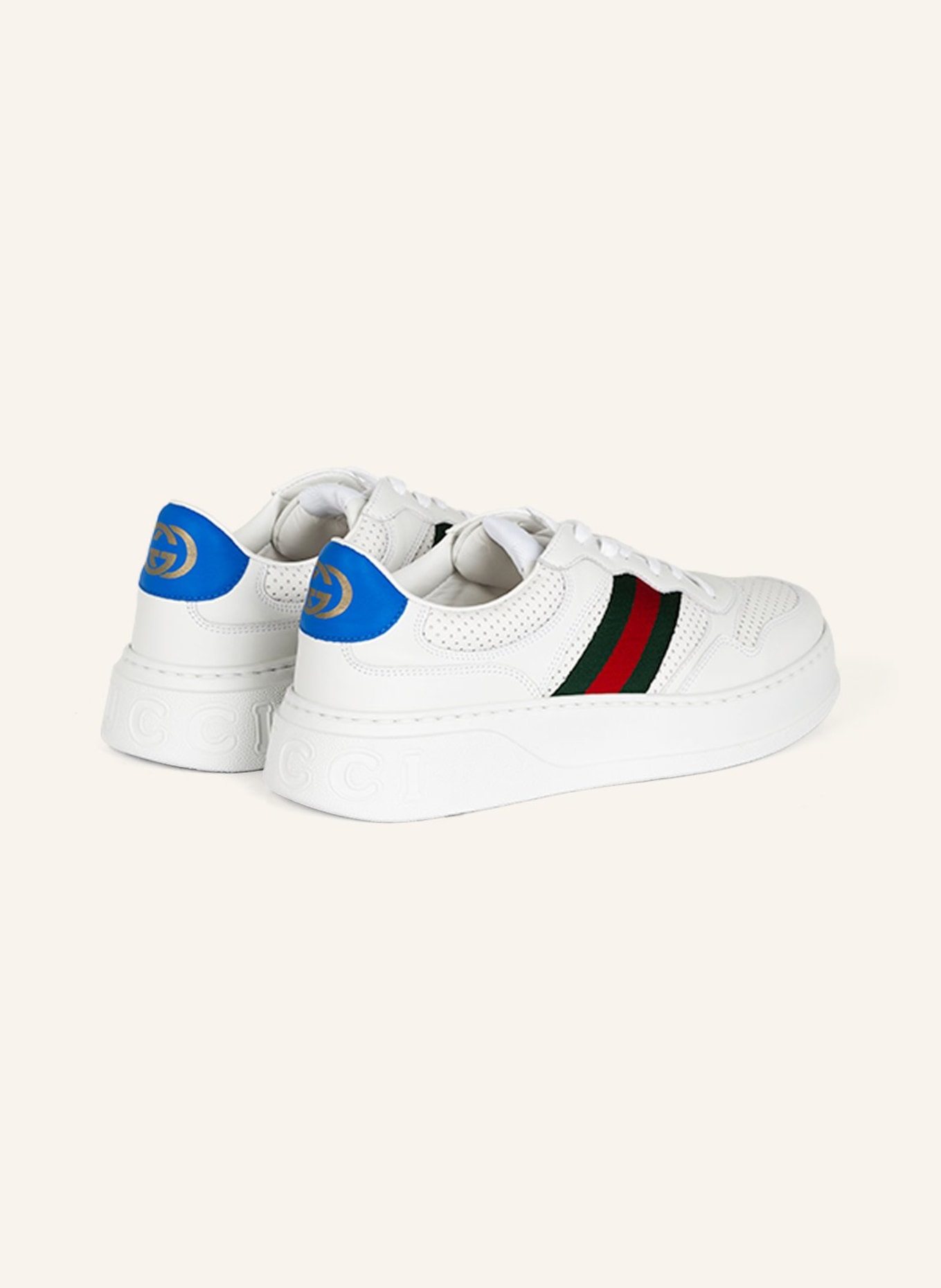 GUCCI Sneakersy, Kolor: 9060 WHITE/WHITE/VRV/BR.S (Obrazek 2)