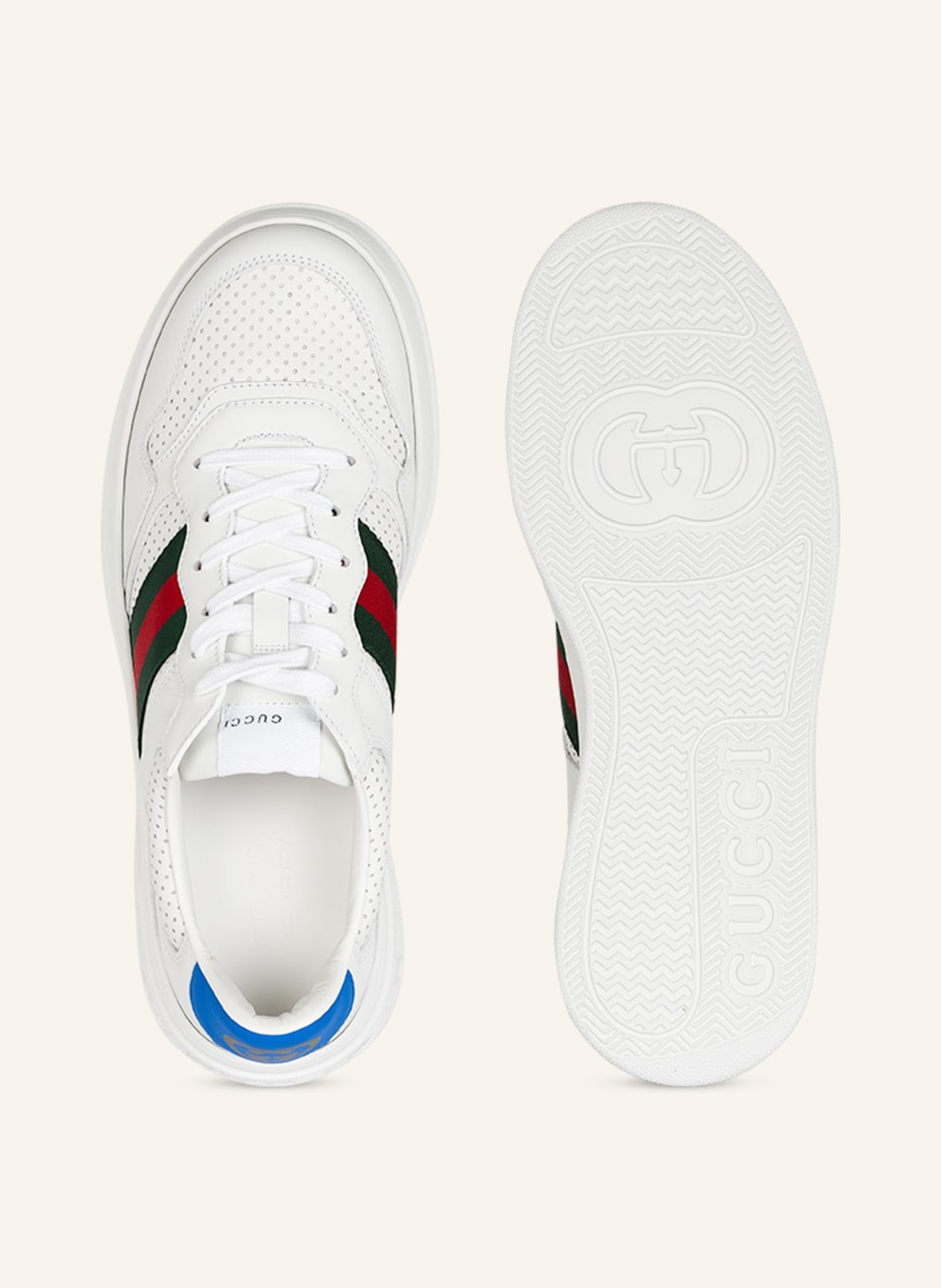 GUCCI Sneaker, Farbe: 9060 WHITE/WHITE/VRV/BR.S (Bild 5)