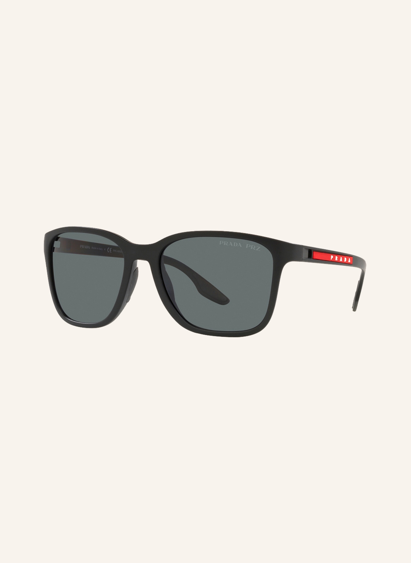 PRADA LINEA ROSSA Sunglasses PS 02WS, Color: DG002G - BLACK/GRAY POLARIZED (Image 1)