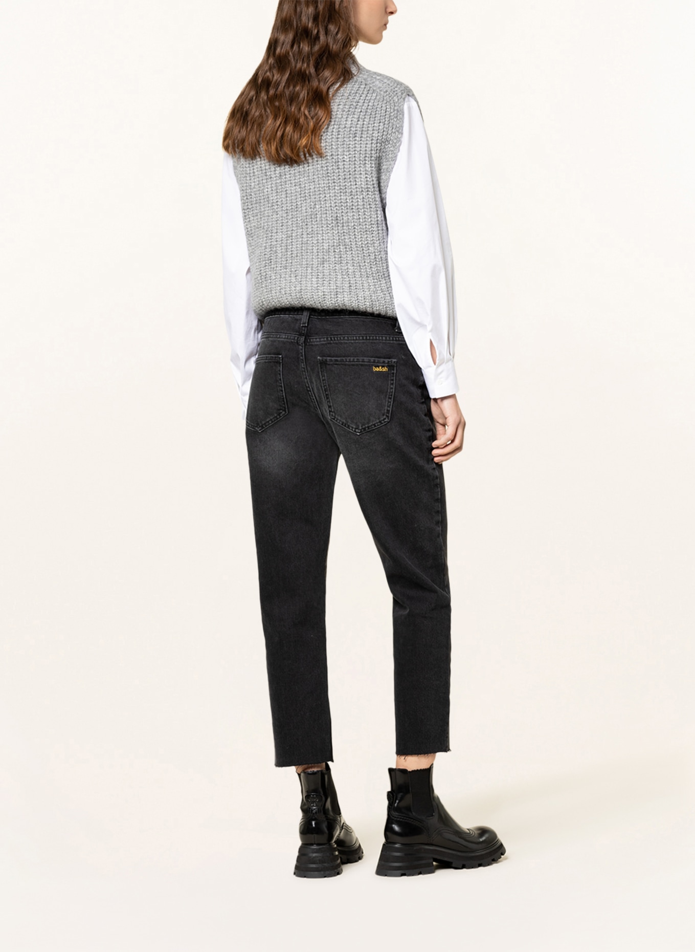 ba&sh 7/8-Jeans EVAN, Farbe: BLACK BLACKSTONE (Bild 3)