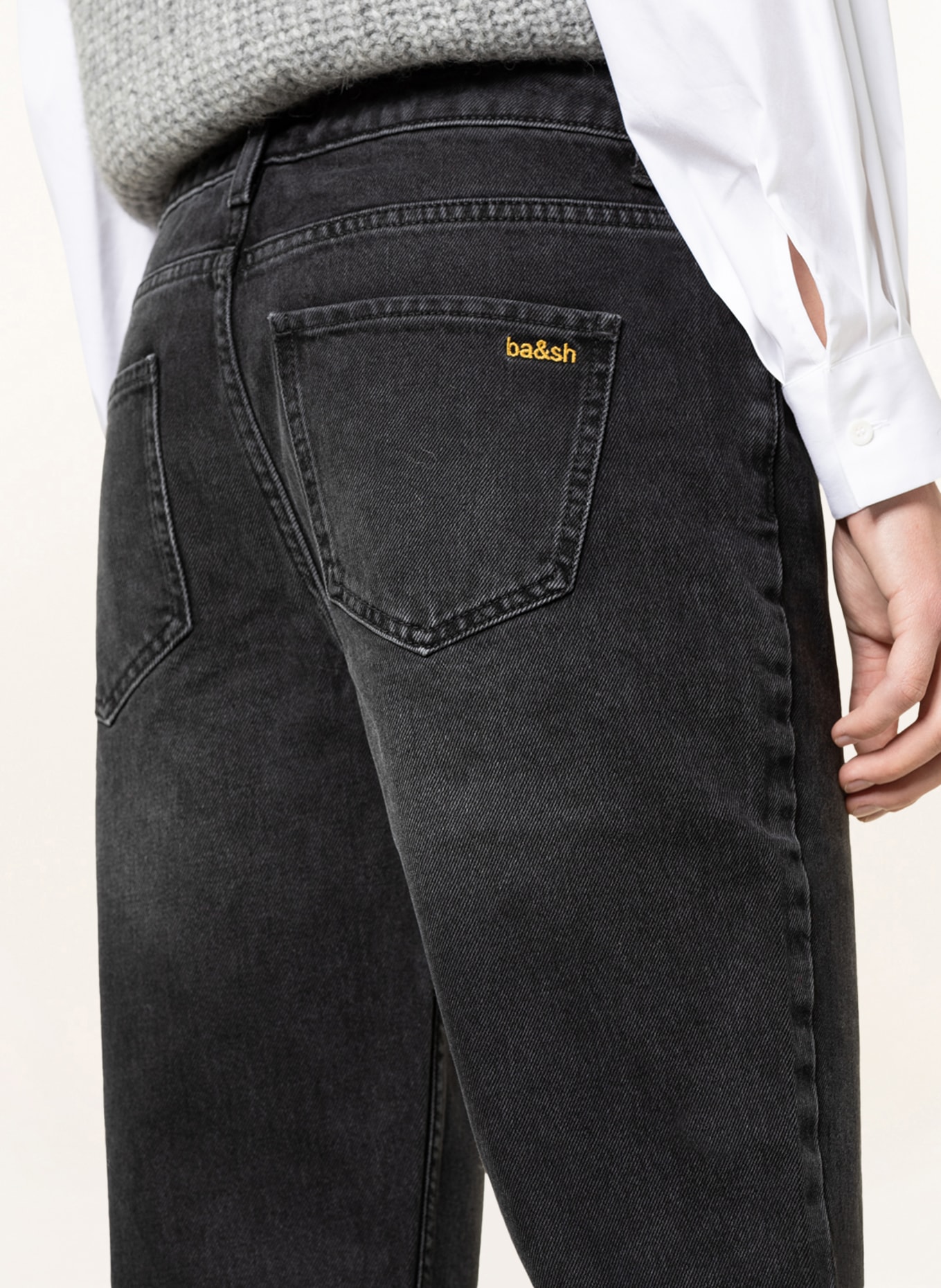 ba&sh 7/8-Jeans EVAN, Farbe: BLACK BLACKSTONE (Bild 5)